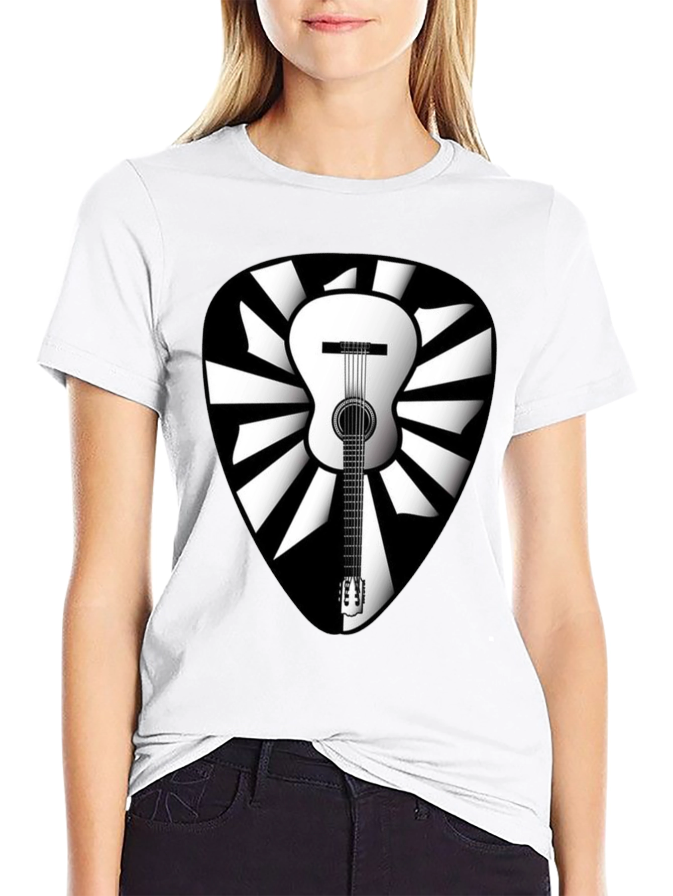 Guitar Pick Graphic Tee - Music Lover Shirt