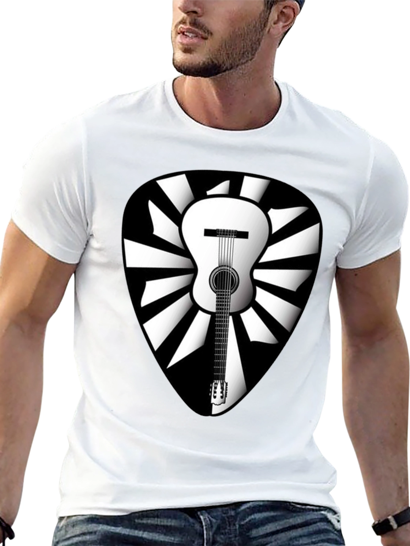 Guitar Pick Graphic Tee - Music Lover Shirt