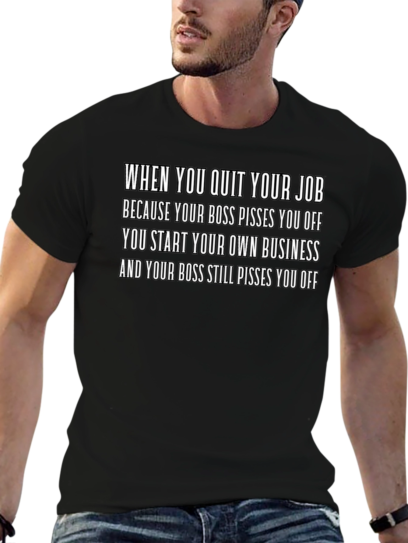 Funny Quit Your Job Slogan T-Shirt