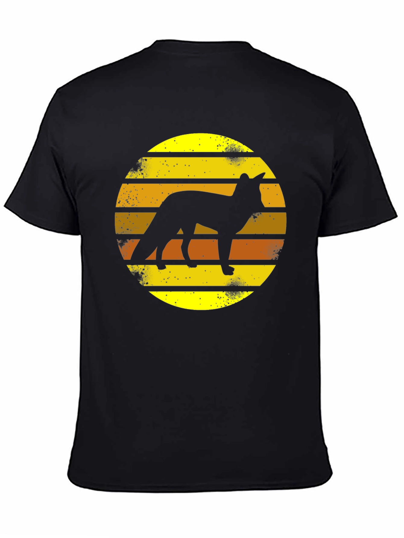 Retro Fox Silhouette T-Shirt - Sunset Graphic Tee