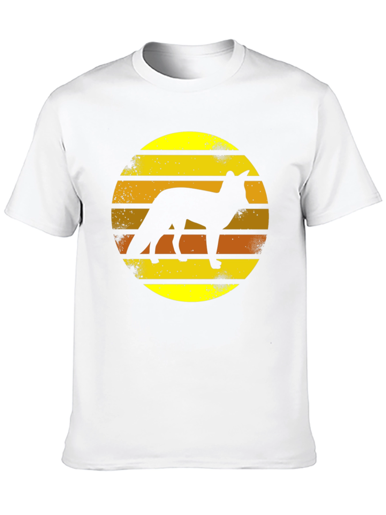 Retro Fox Silhouette T-Shirt - Sunset Graphic Tee