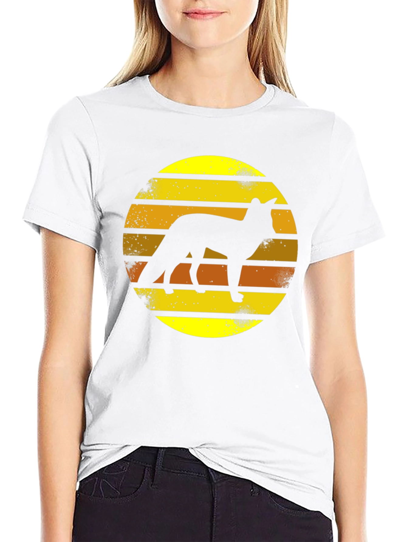 Retro Fox Silhouette T-Shirt - Sunset Graphic Tee