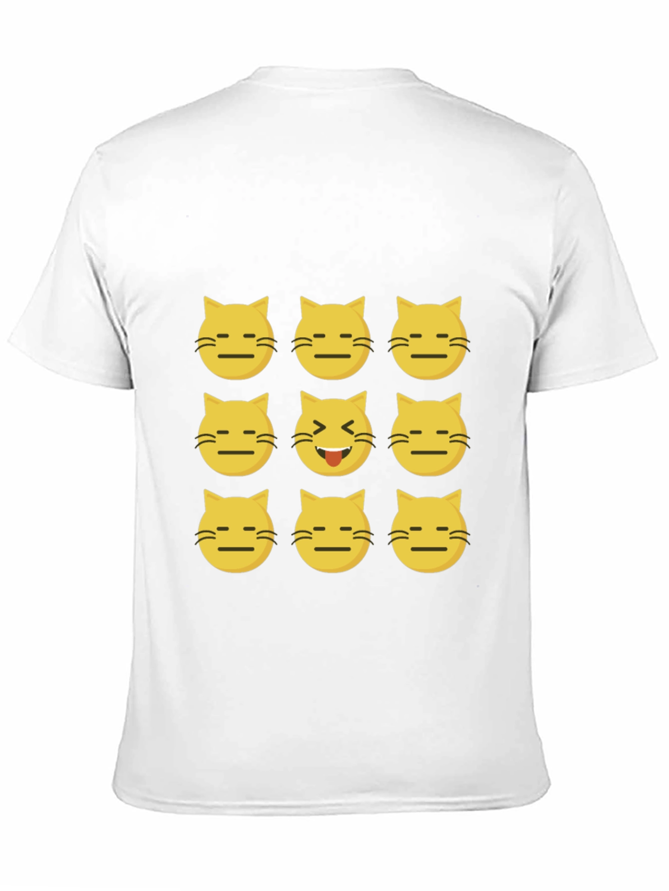 Emoji Cat Black T-Shirt