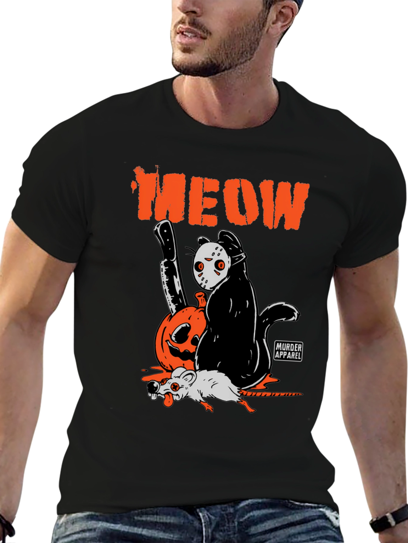 MEOW Horror Graphic Tee