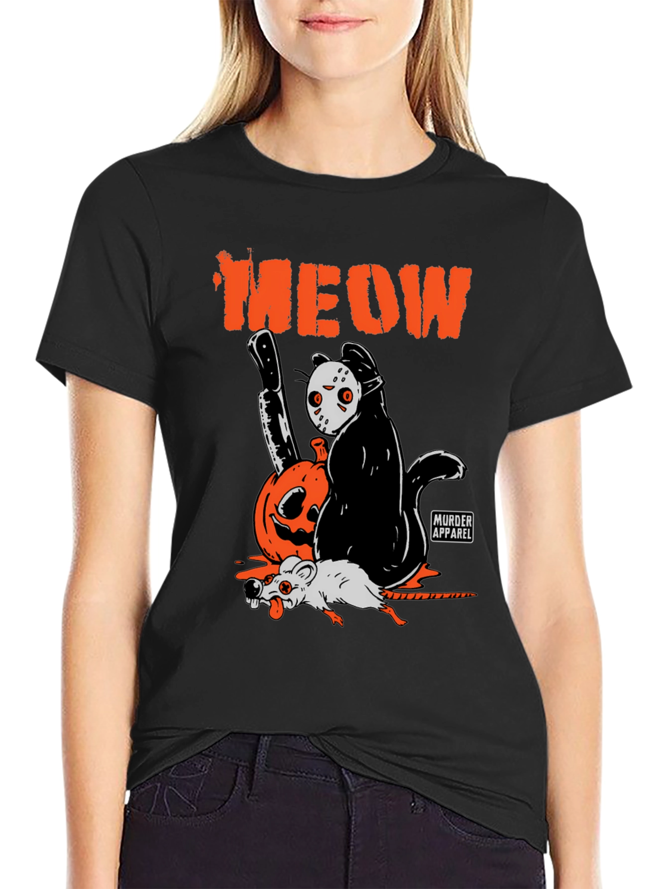 MEOW Horror Graphic Tee