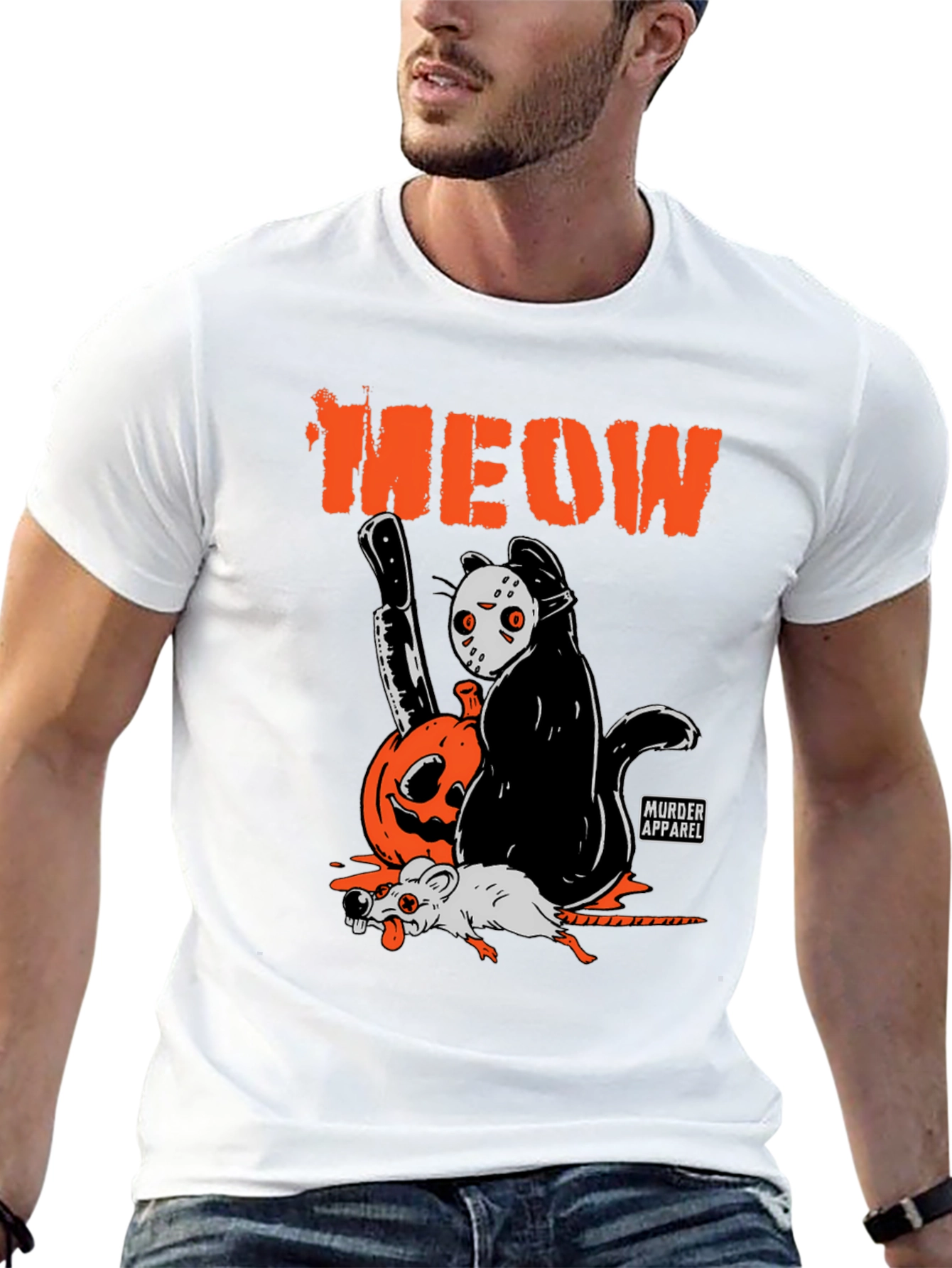 MEOW Horror Graphic Tee