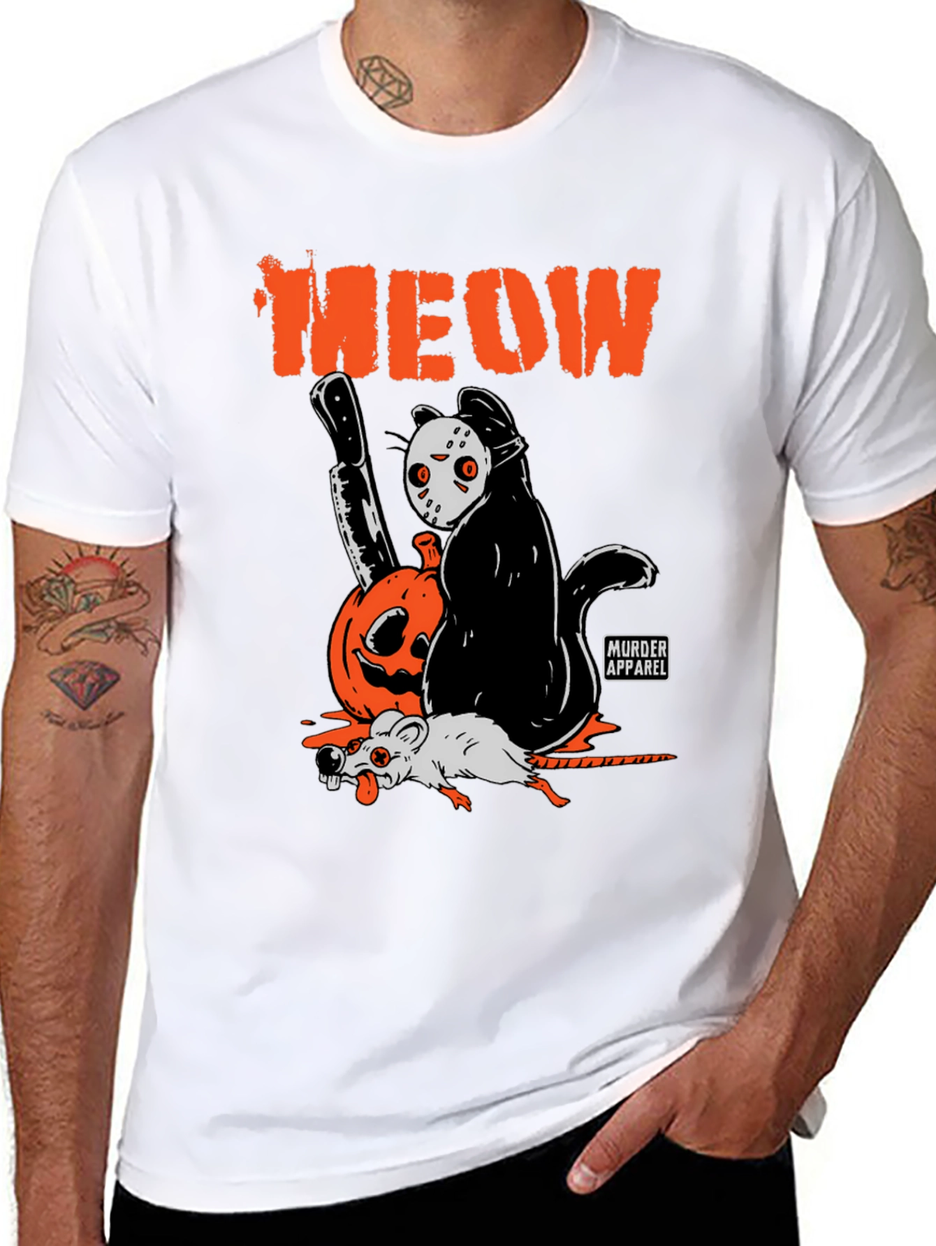 MEOW Horror Graphic Tee