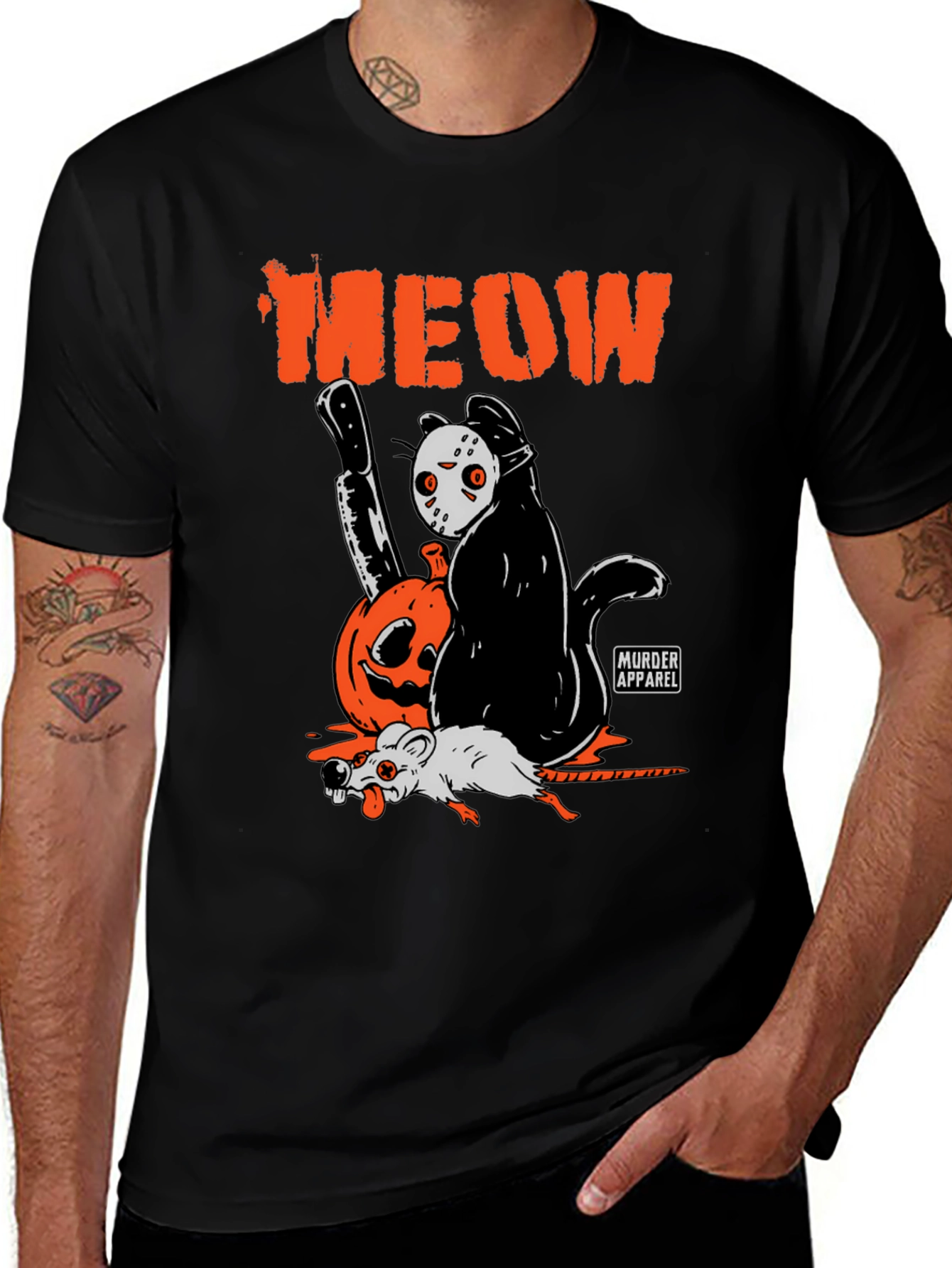 MEOW Horror Graphic Tee