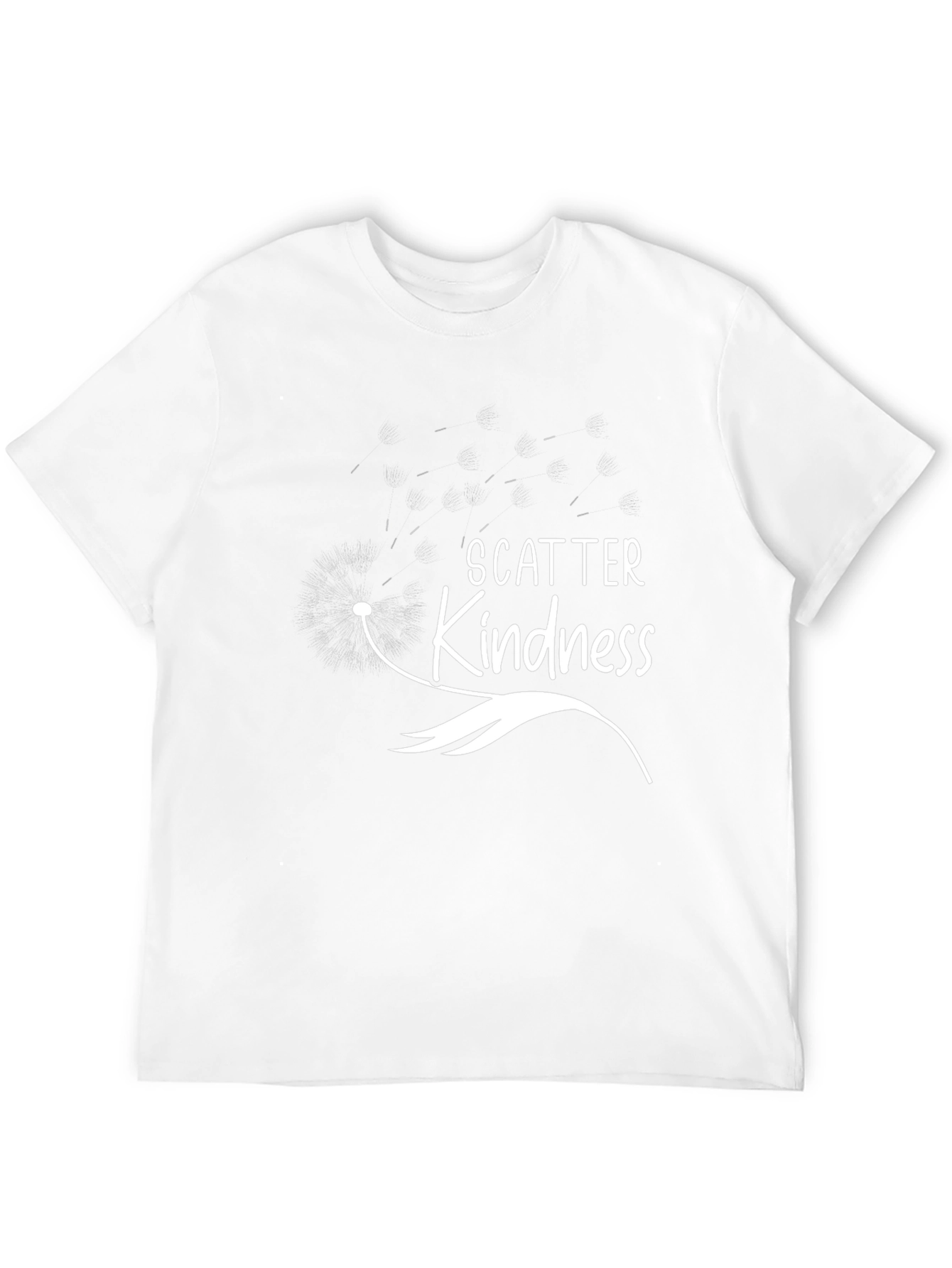 Scatter Kindness Graphic Print Black T-Shirt