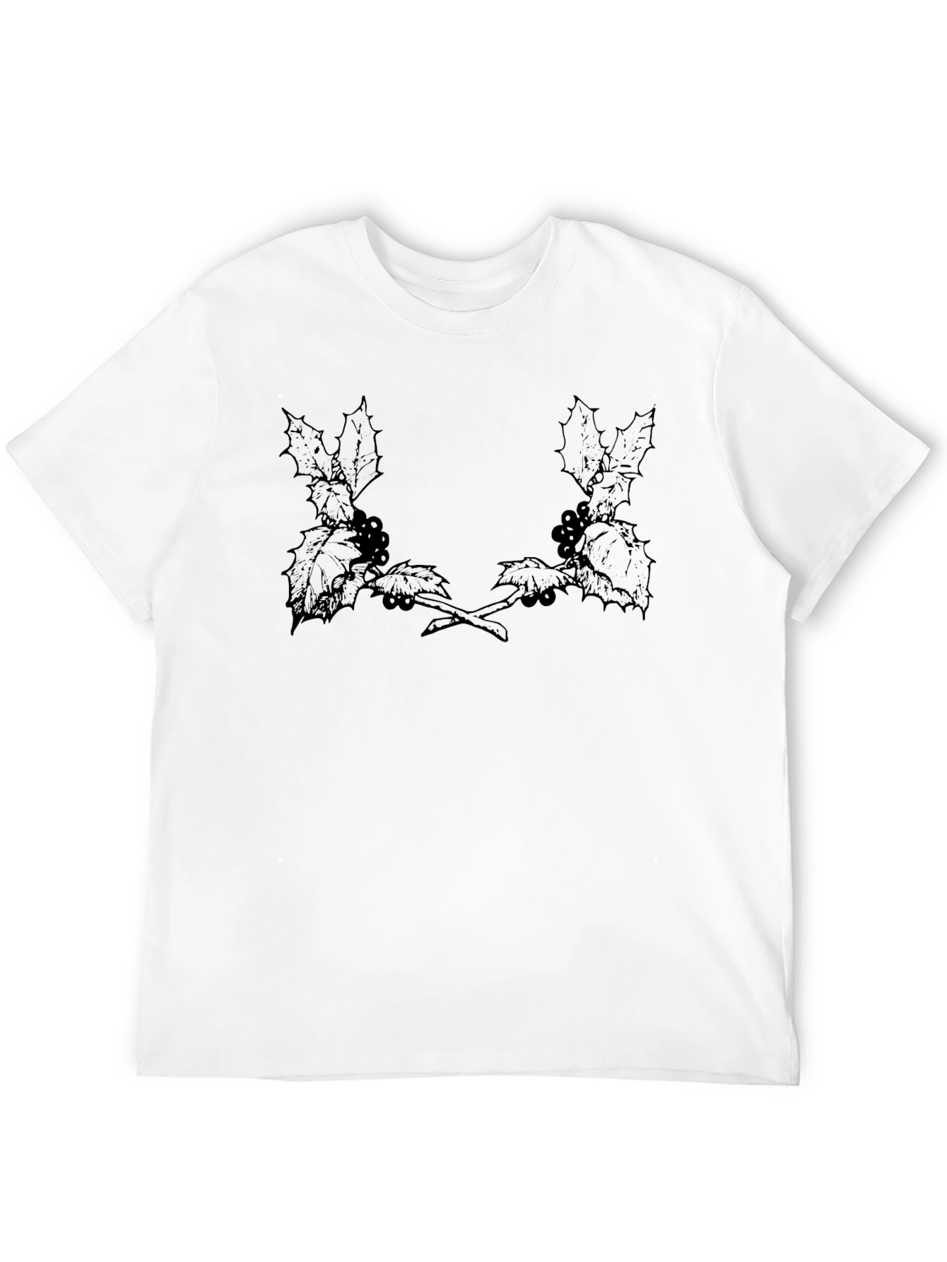 Black Holly Berry Tee - Classic Holiday Style