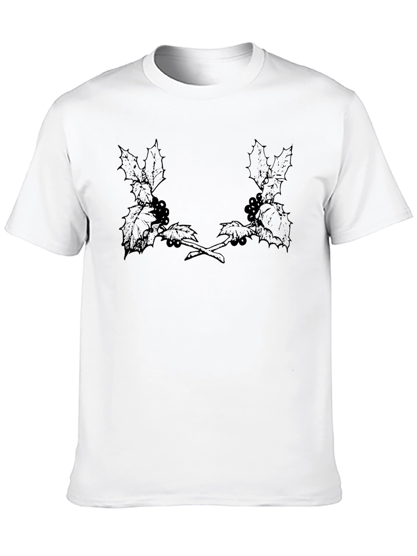 Black Holly Berry Tee - Classic Holiday Style