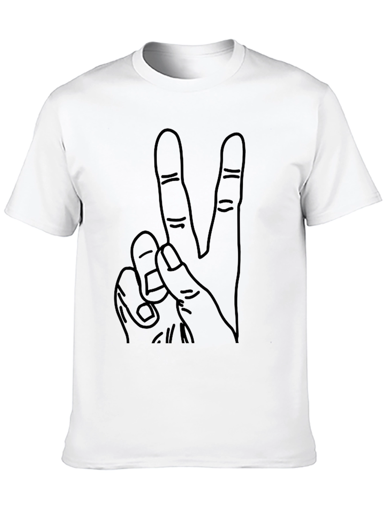 Peace Sign Graphic T-Shirt - Black