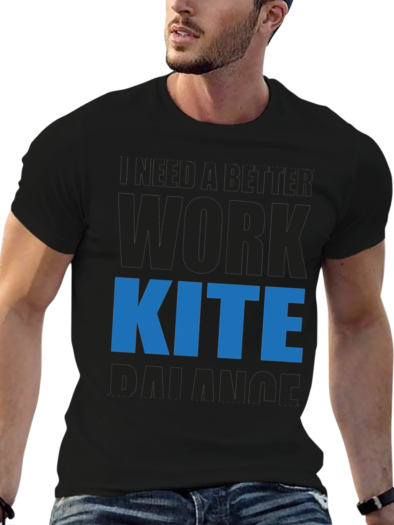 Work Kite Balance T-Shirt - Blue