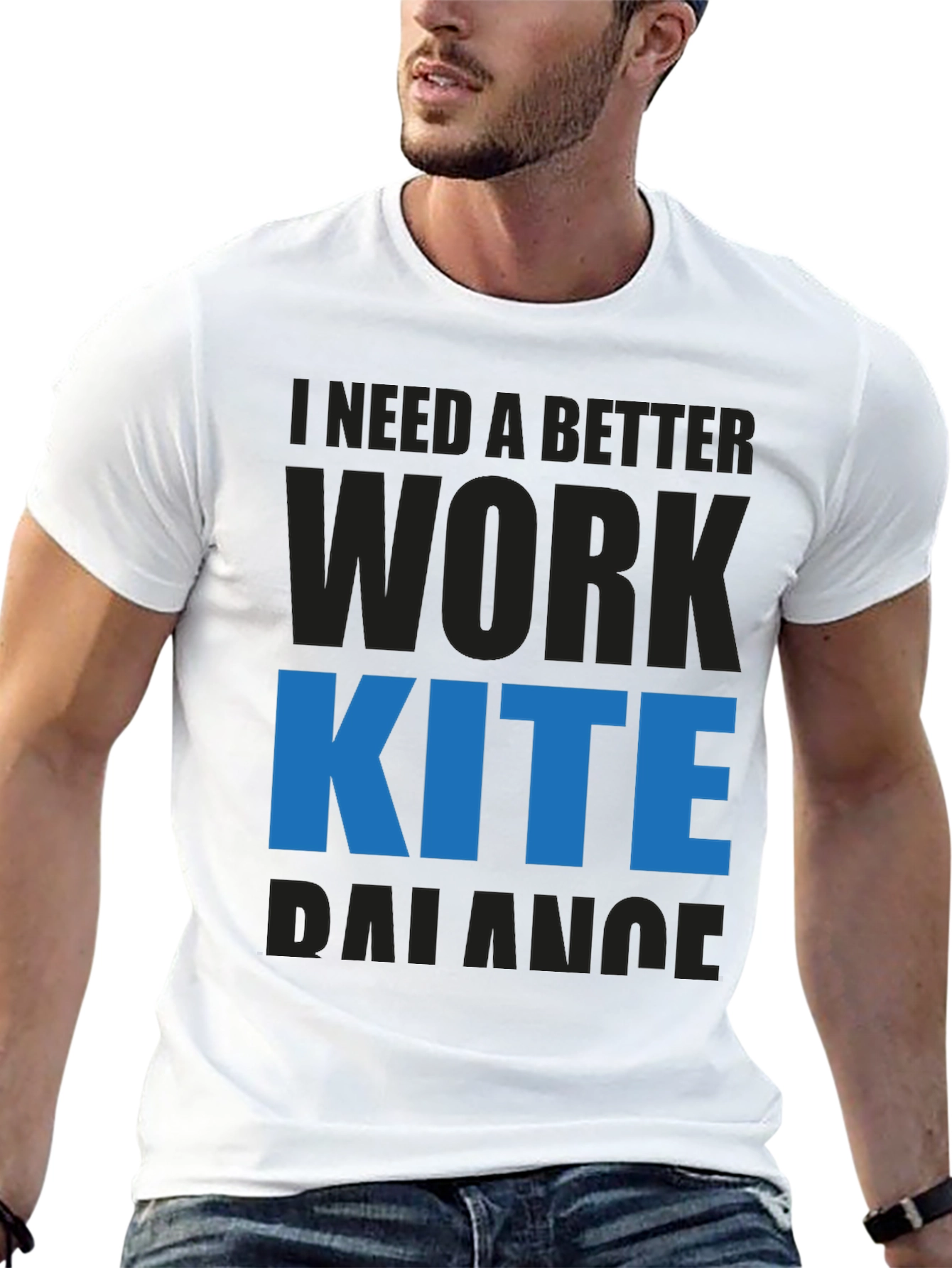 Work Kite Balance T-Shirt - Blue