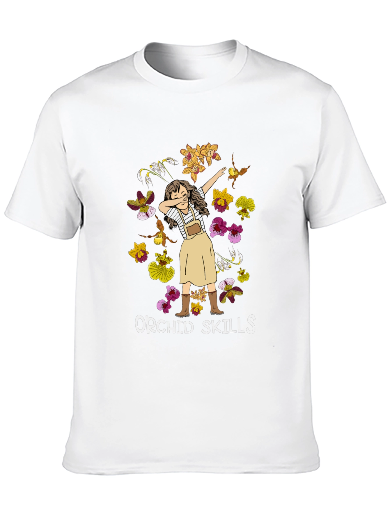 Orchid Skills Dabbing Girl T-Shirt