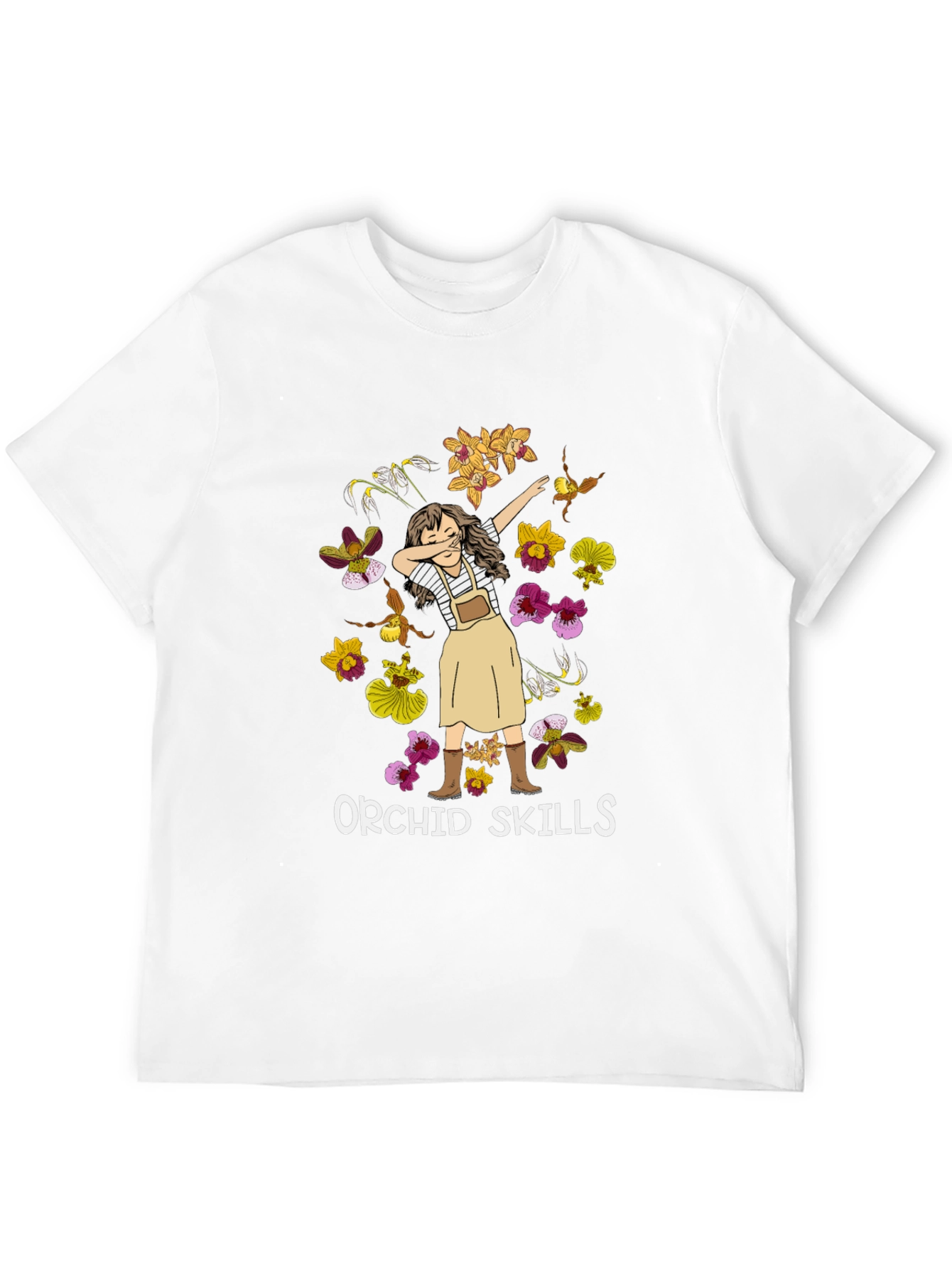 Orchid Skills Dabbing Girl T-Shirt