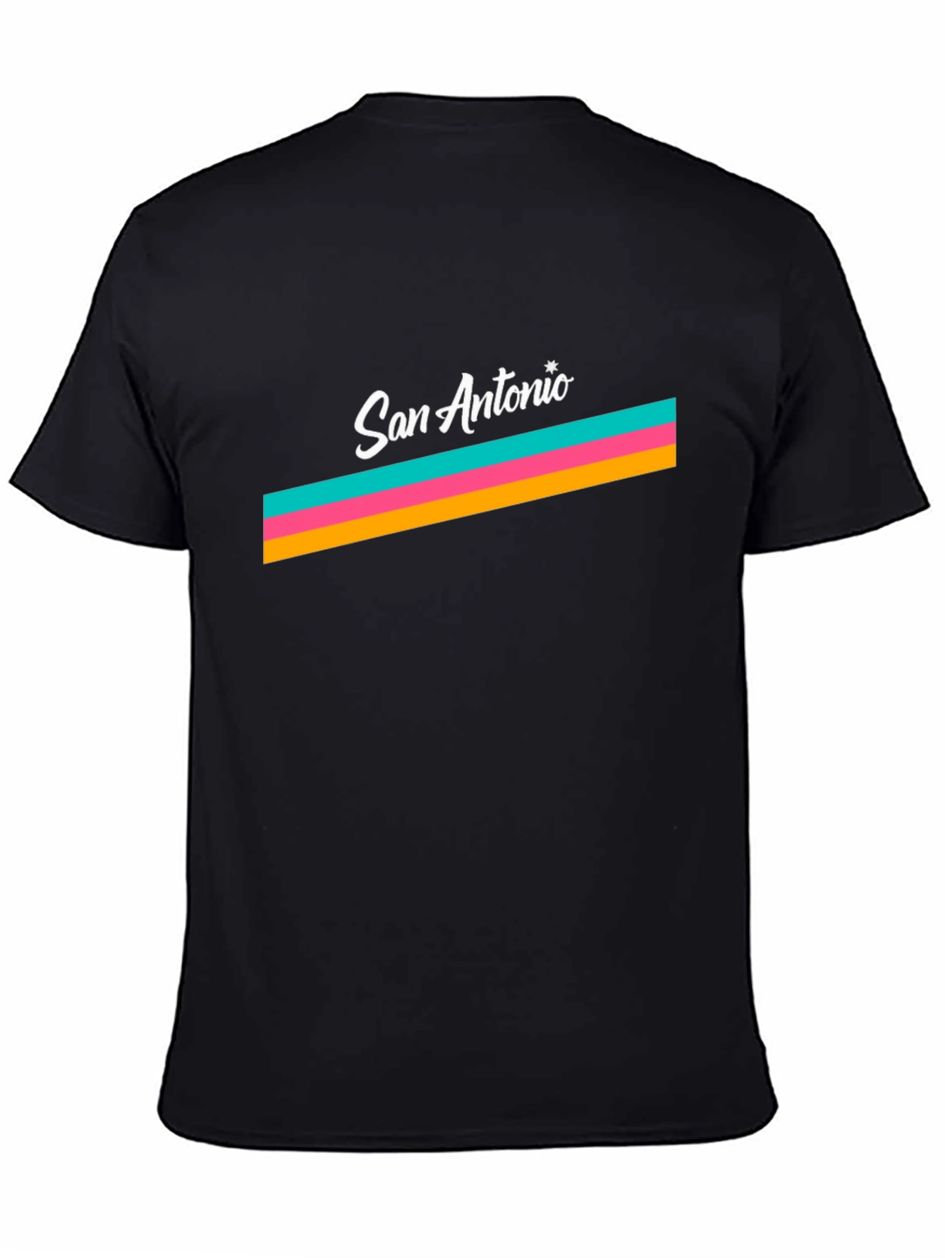 San Antonio Stripes Black T-Shirt