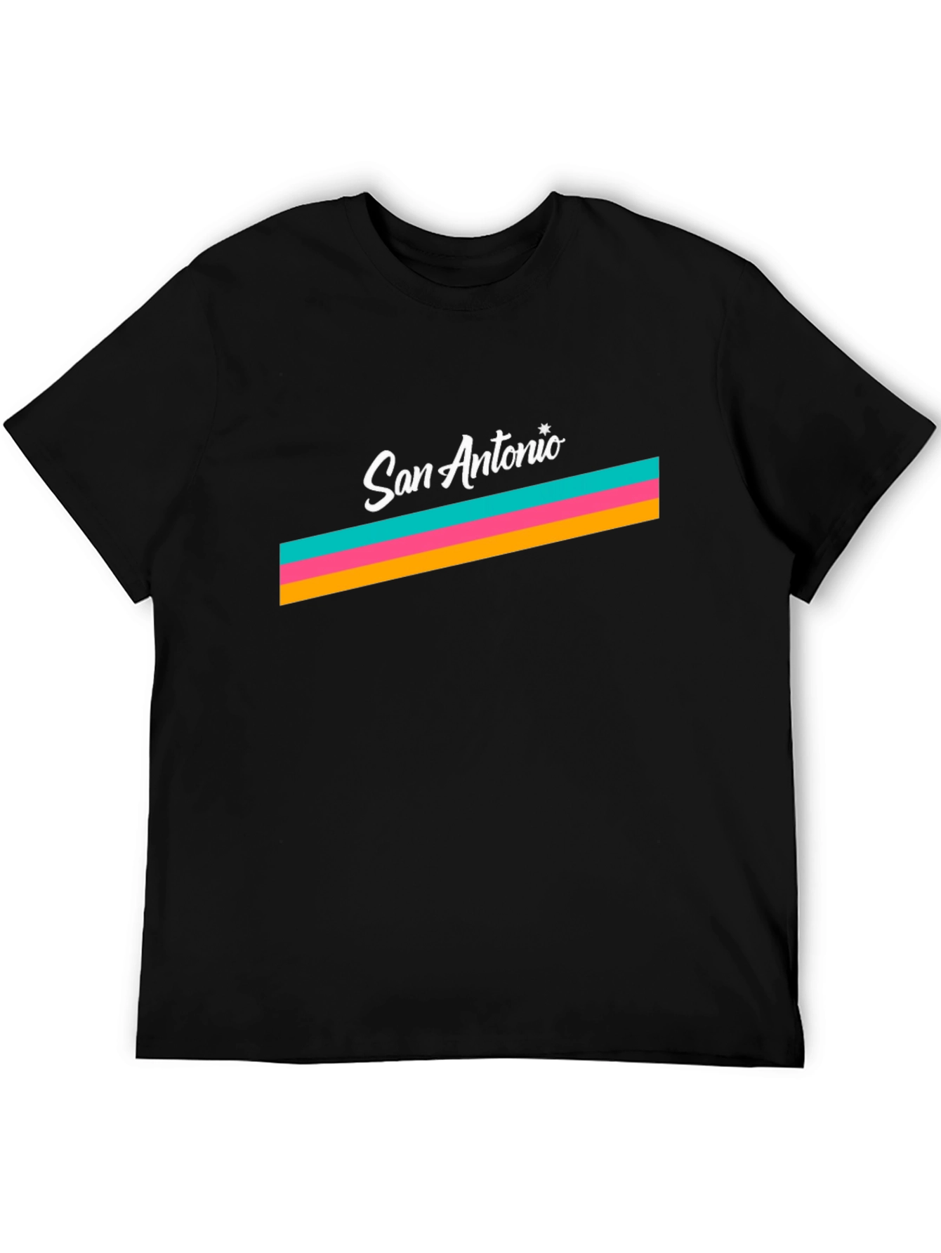 San Antonio Stripes Black T-Shirt