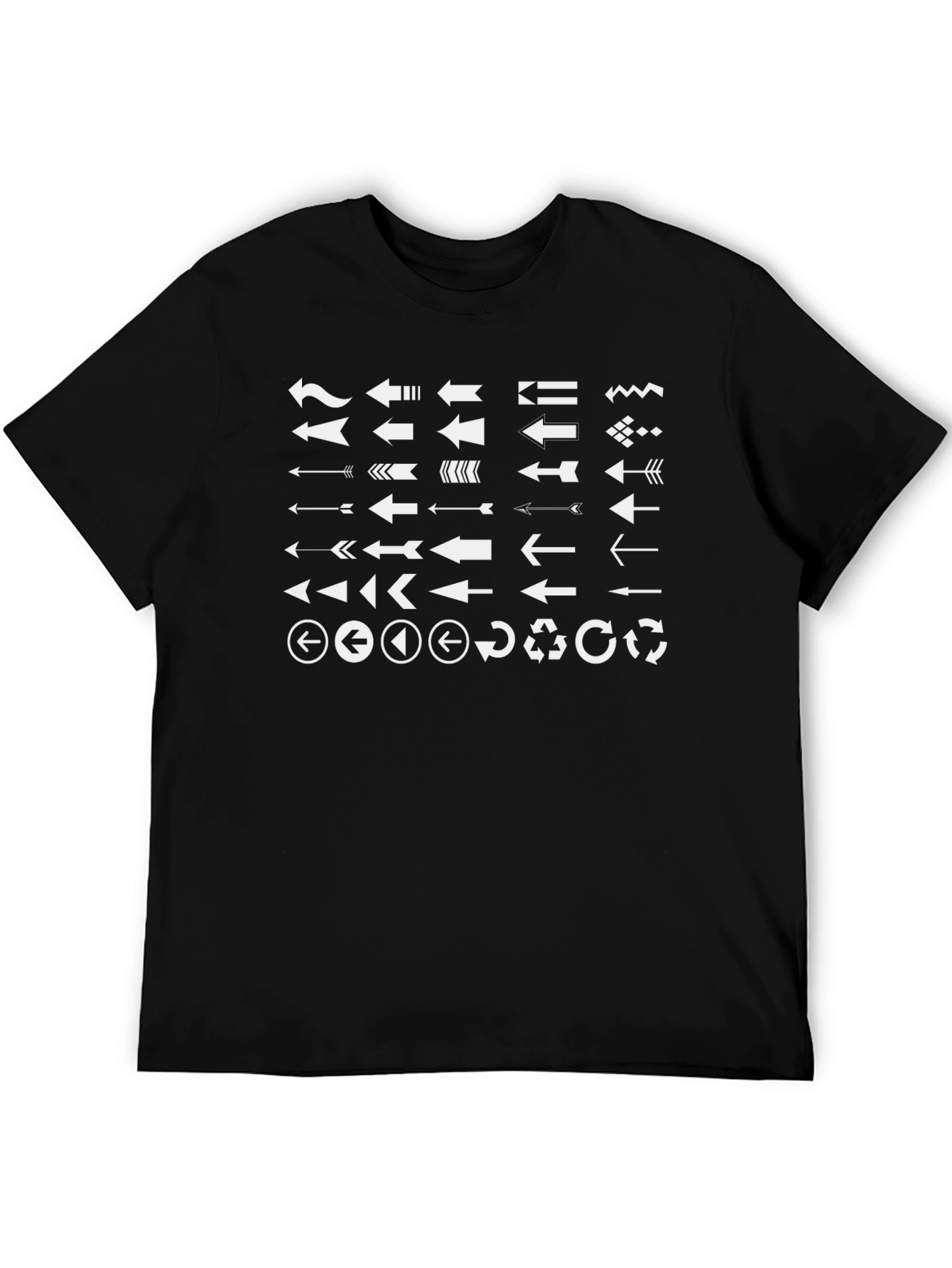 Arrow Graphic Print Black T-Shirt