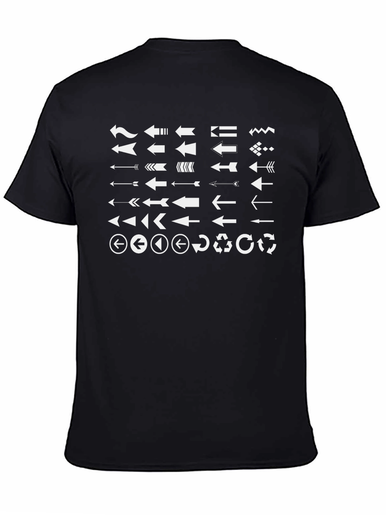 Arrow Graphic Print Black T-Shirt