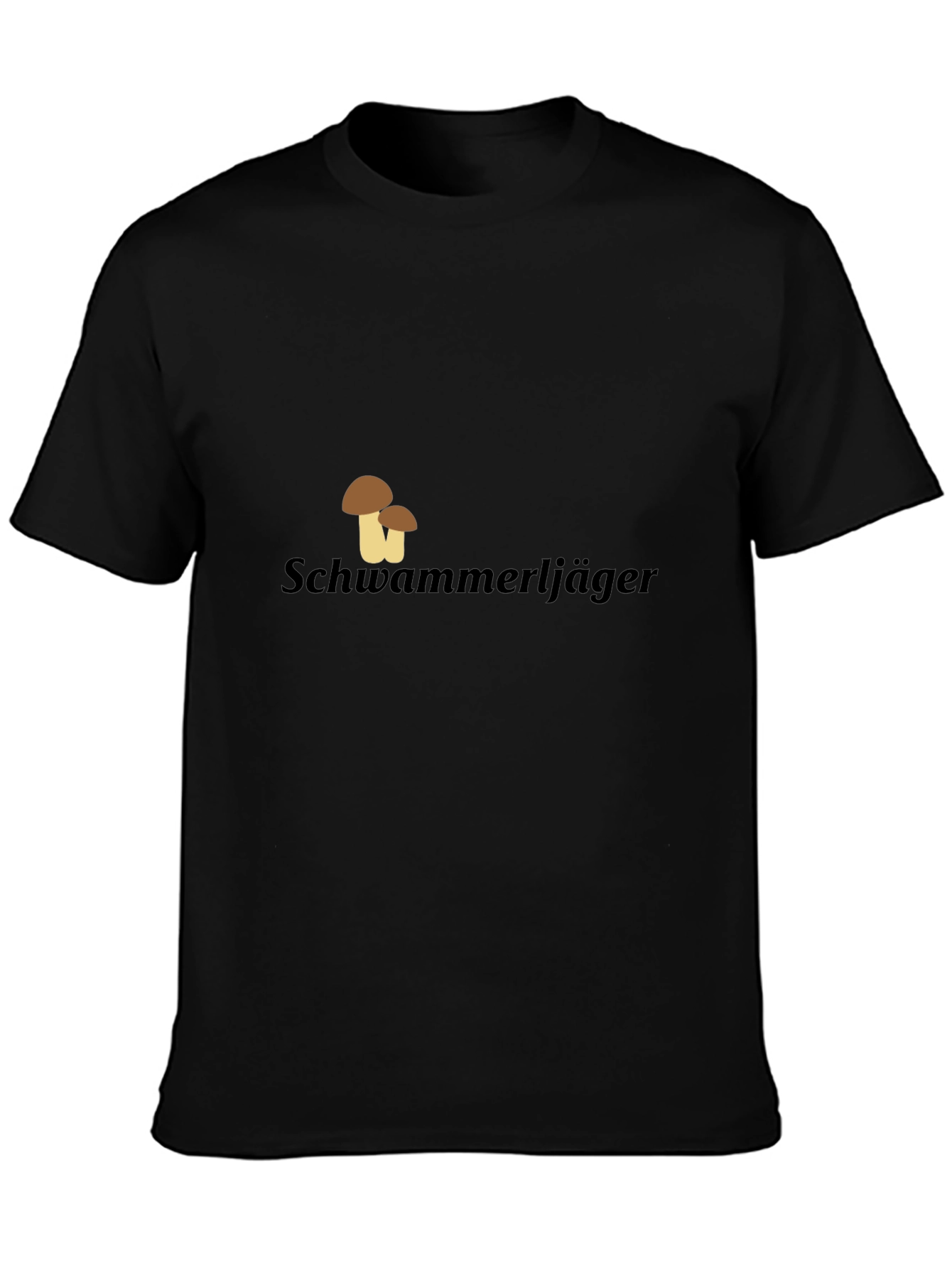 Schwammerljäger Mushroom Hunter Black T-Shirt