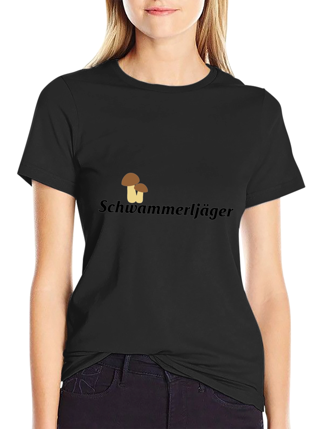 Schwammerljäger Mushroom Hunter Black T-Shirt