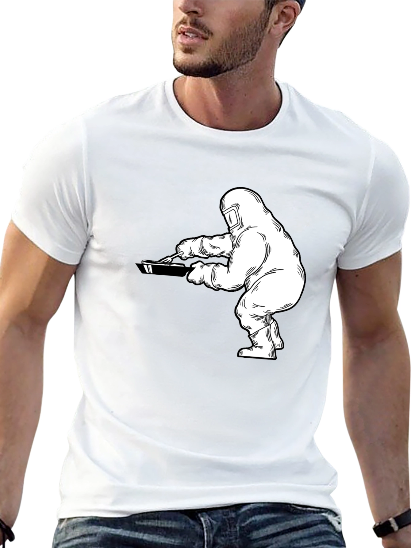 Hazmat Chef Graphic Tee - Black Cotton T-Shirt