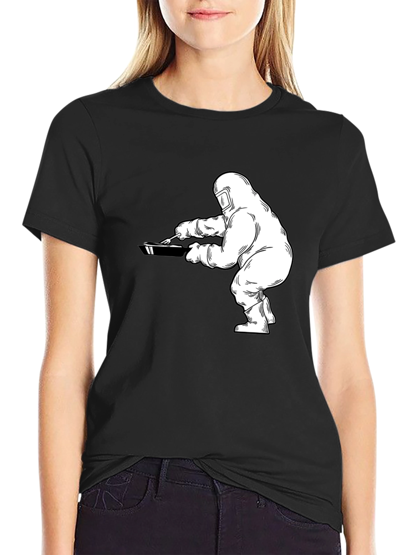 Hazmat Chef Graphic Tee - Black Cotton T-Shirt