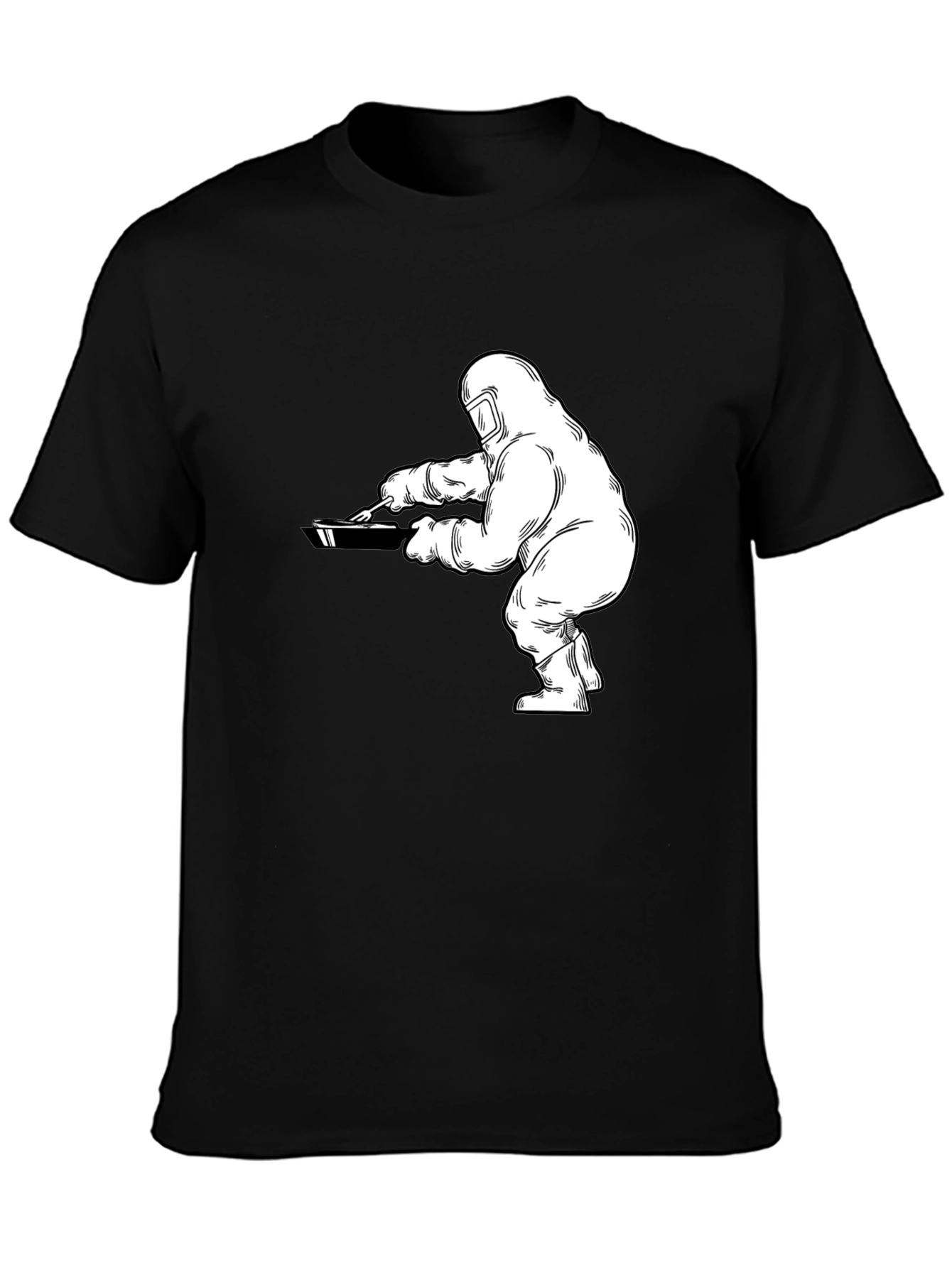Hazmat Chef Graphic Tee - Black Cotton T-Shirt