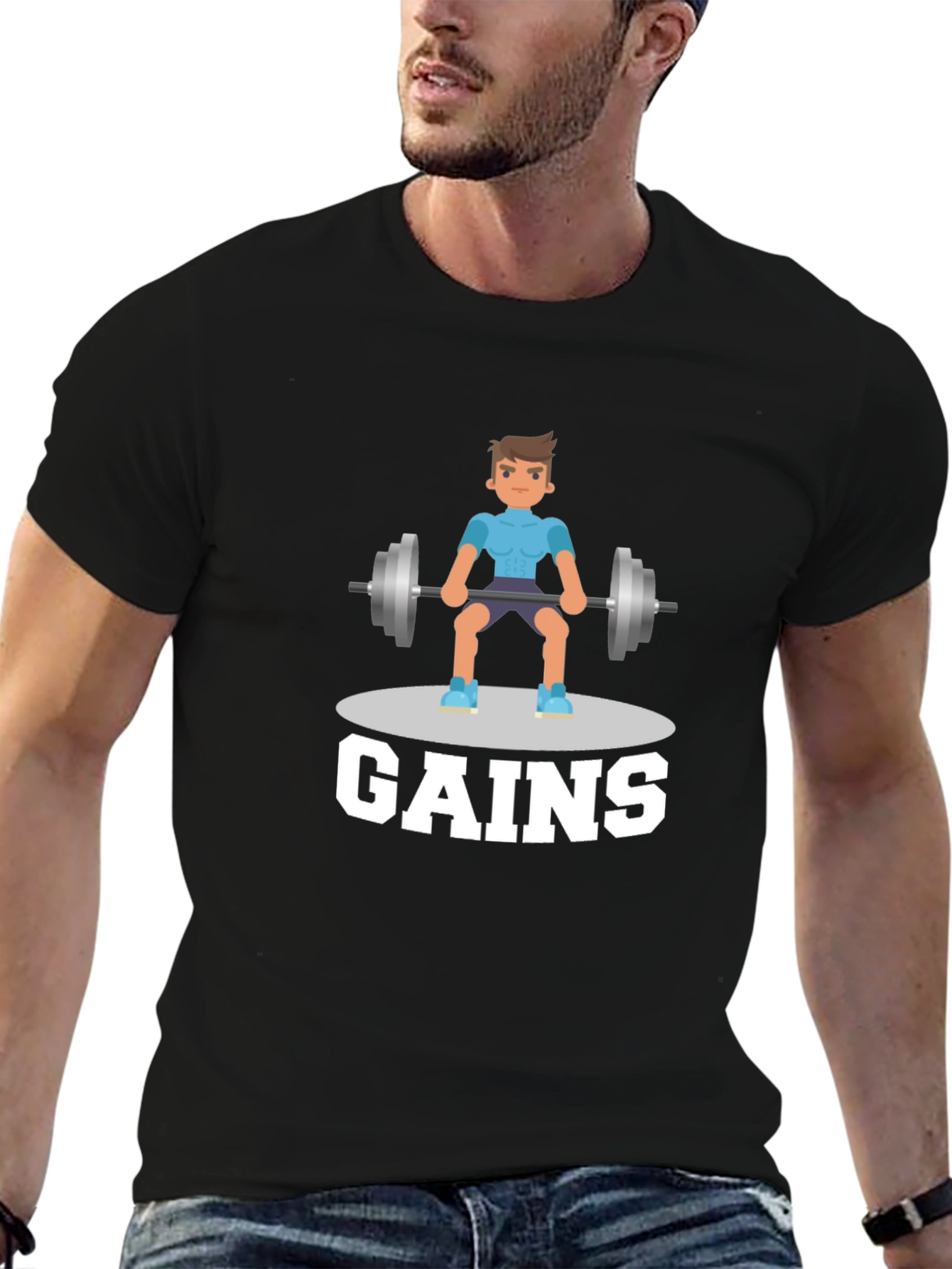 Gains Graphic T-Shirt - Gym & Fitness Motivation
