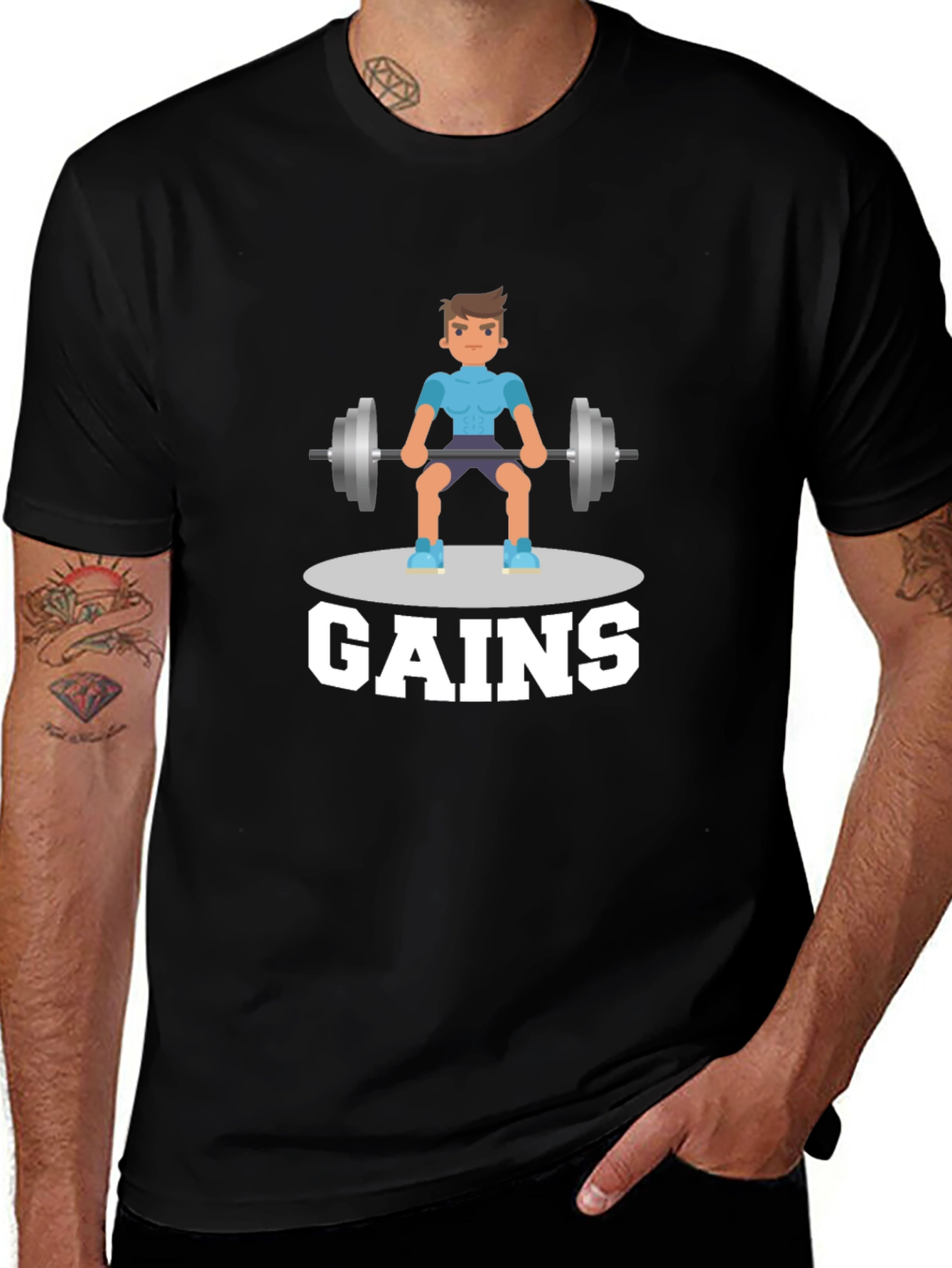 Gains Graphic T-Shirt - Gym & Fitness Motivation