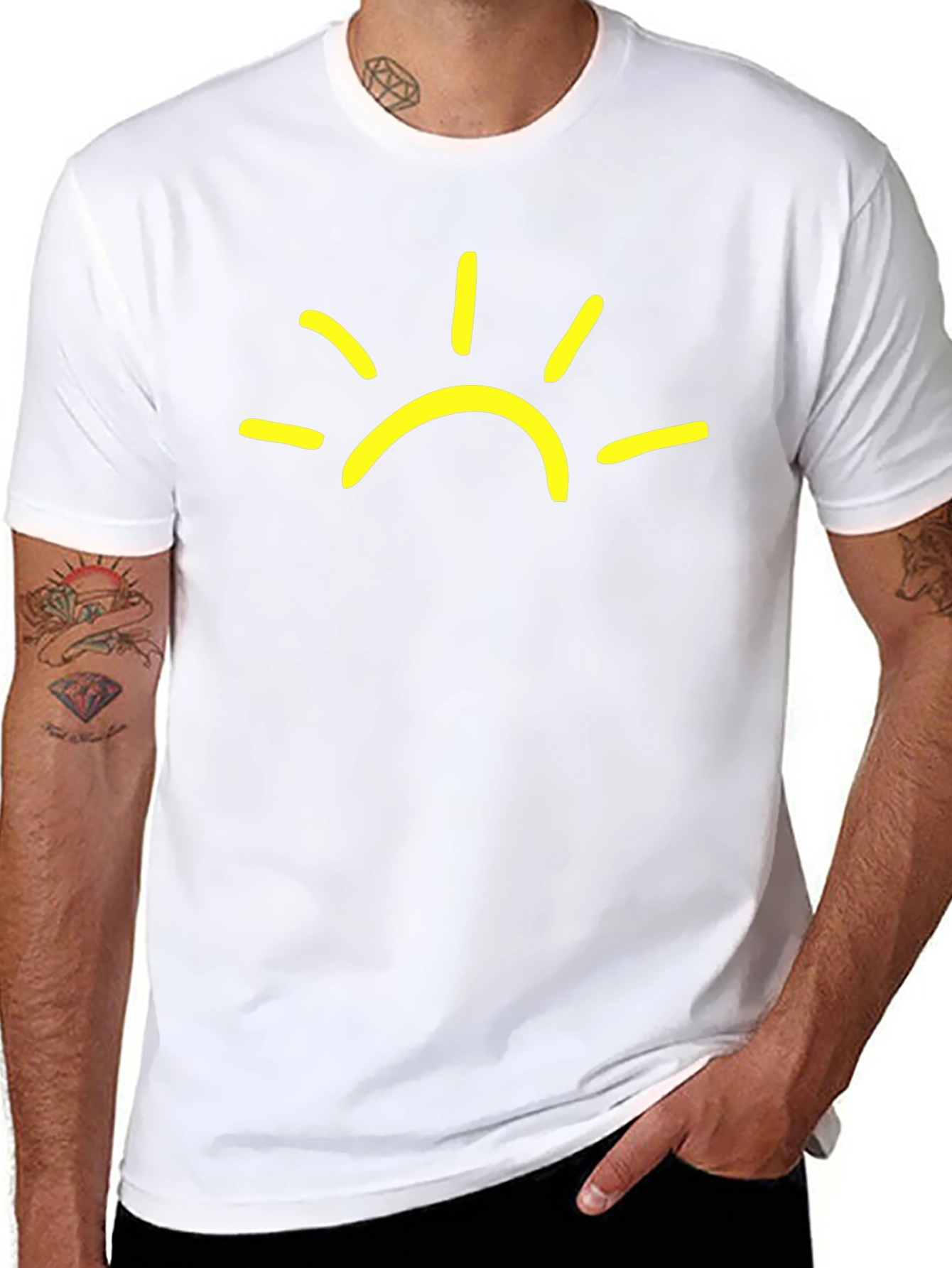 Sunshine Graphic Tee - Black Casual T-Shirt