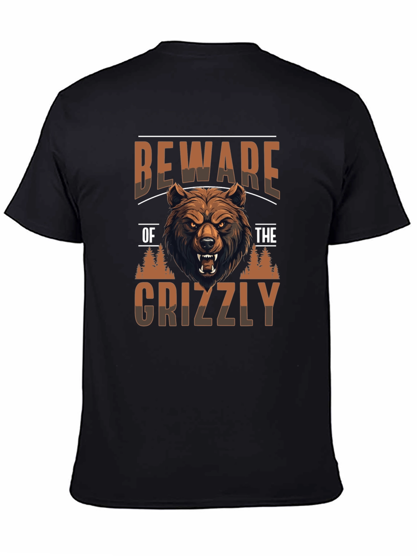 Beware of Grizzly Black T-Shirt