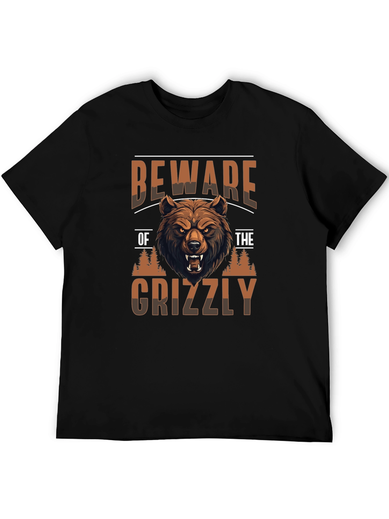Beware of Grizzly Black T-Shirt