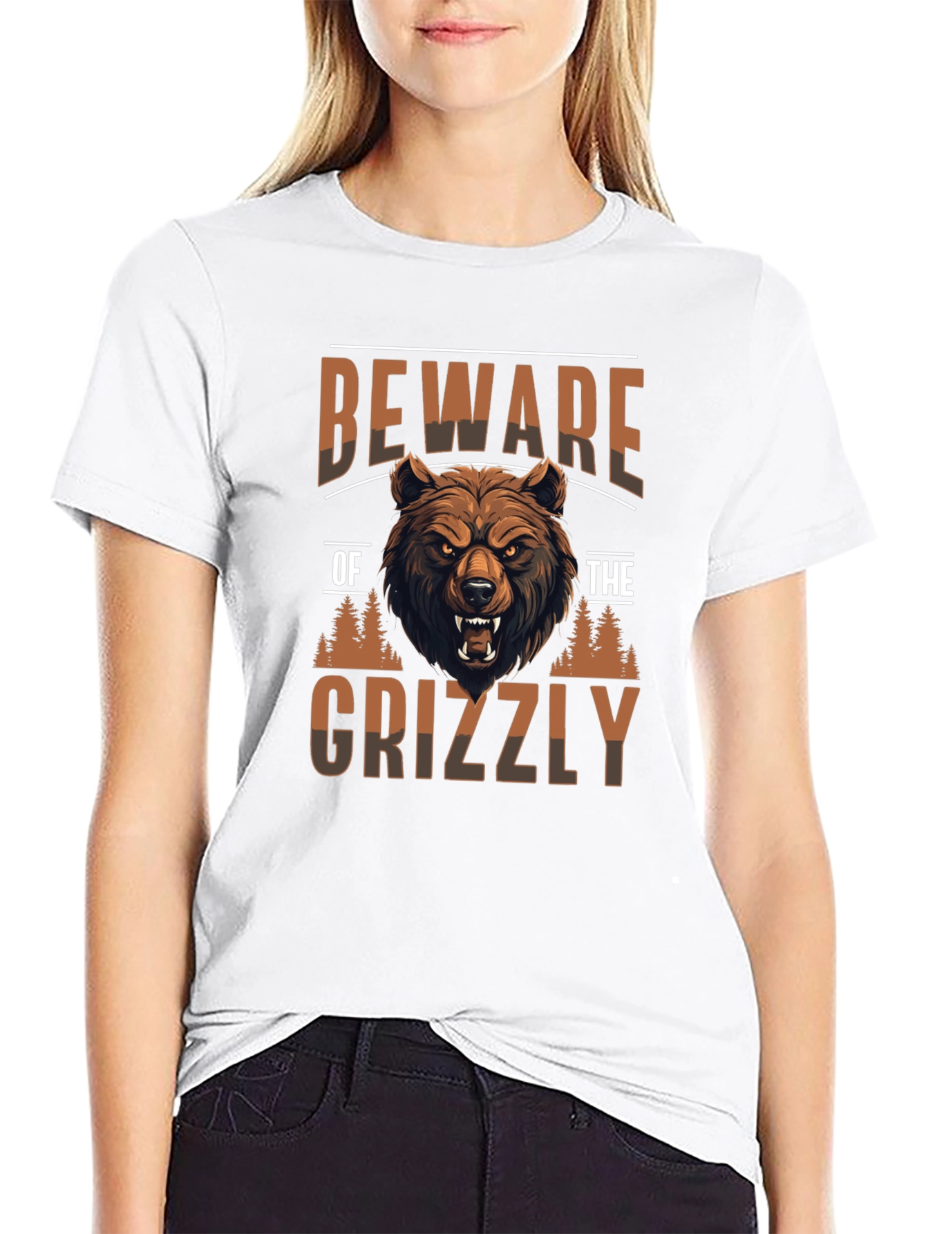 Beware of Grizzly Black T-Shirt