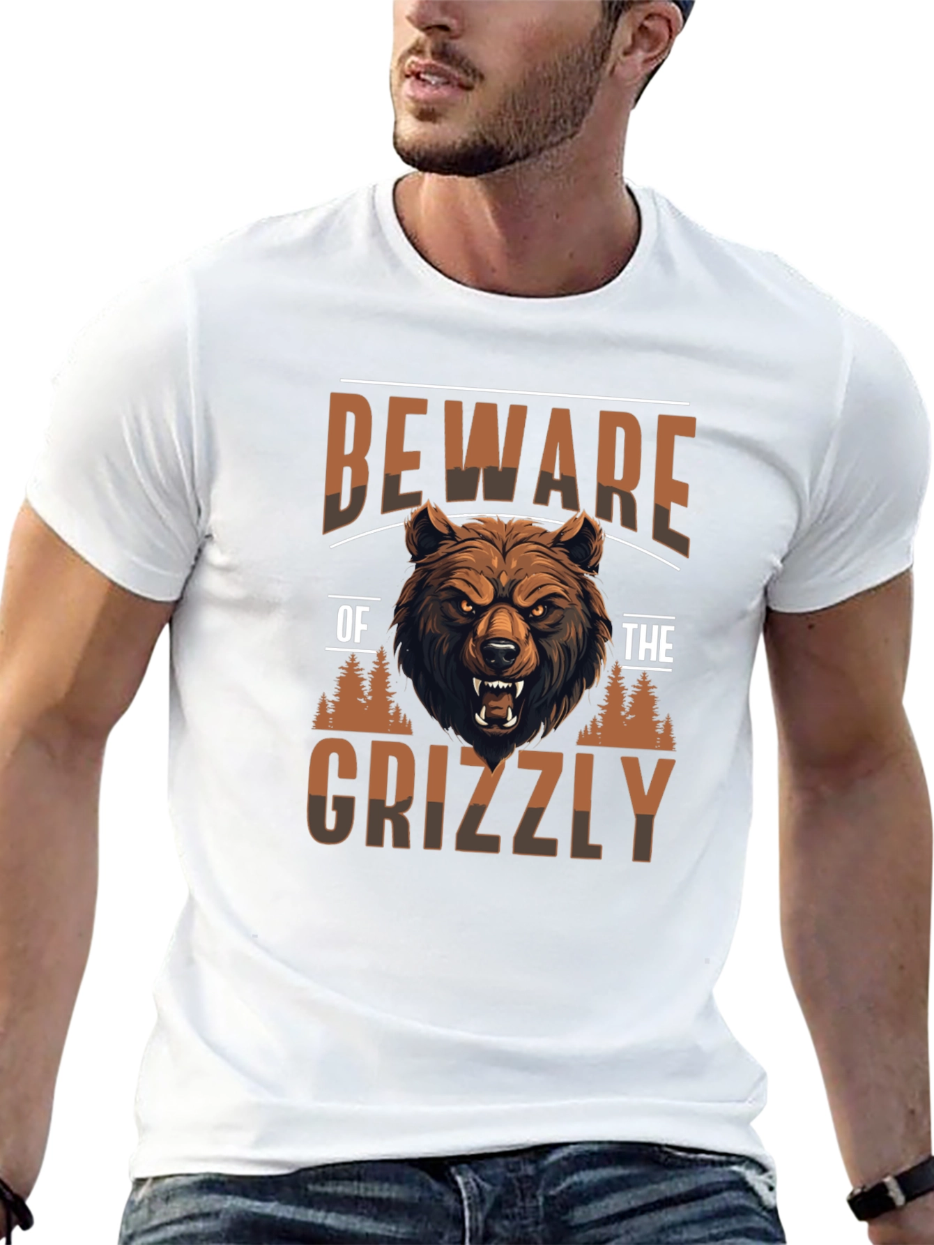 Beware of Grizzly Black T-Shirt