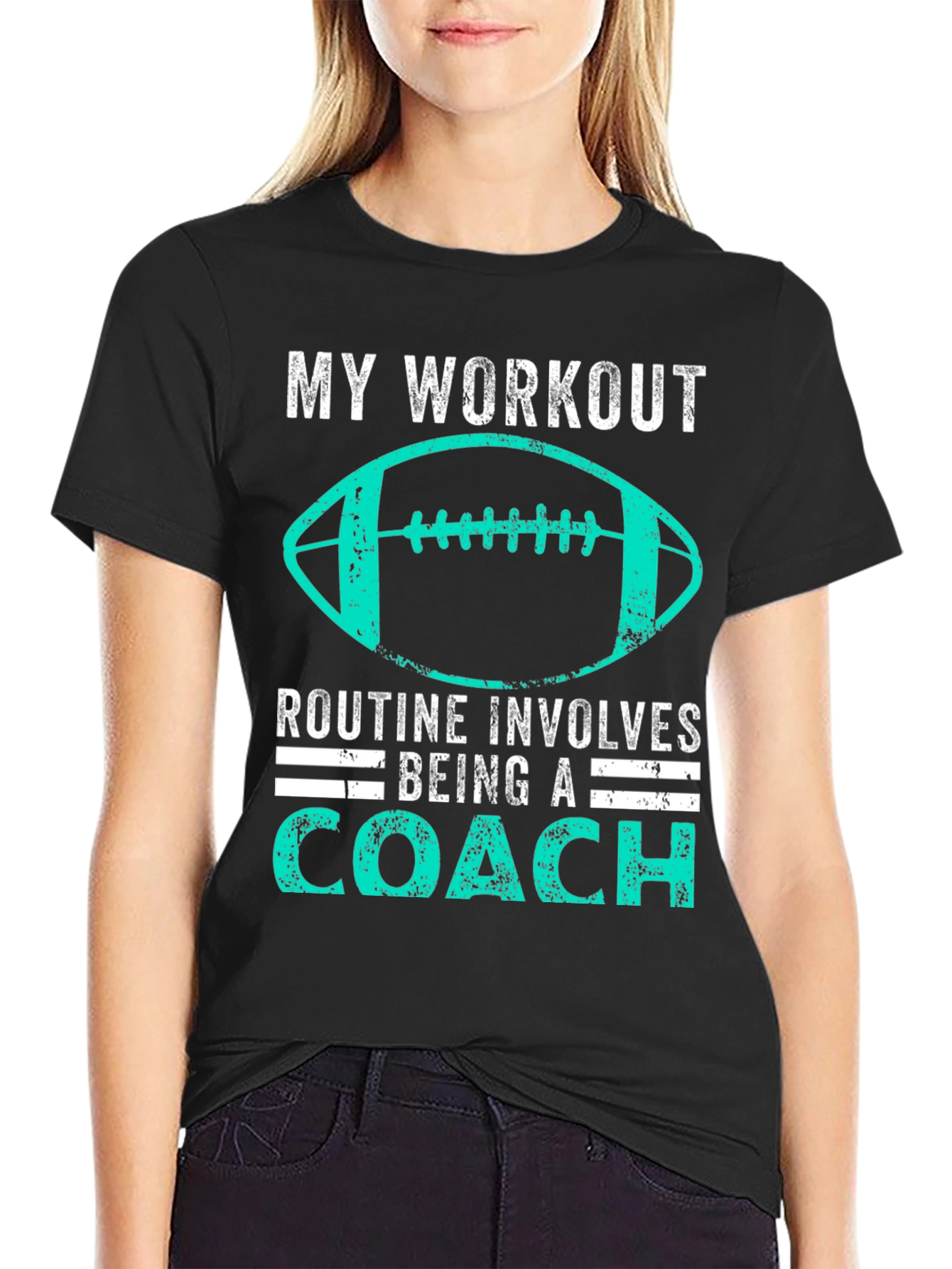 Coach Workout T-Shirt - Football Design