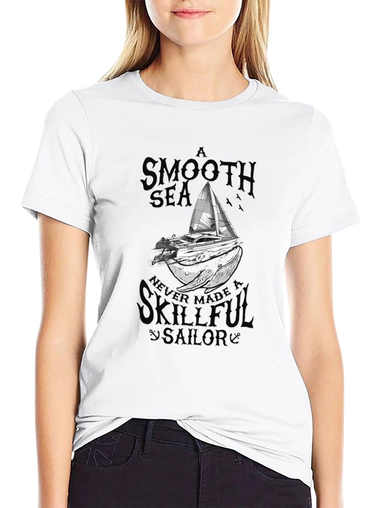 Smooth Sea Skillful Sailor Graphic T-Shirt