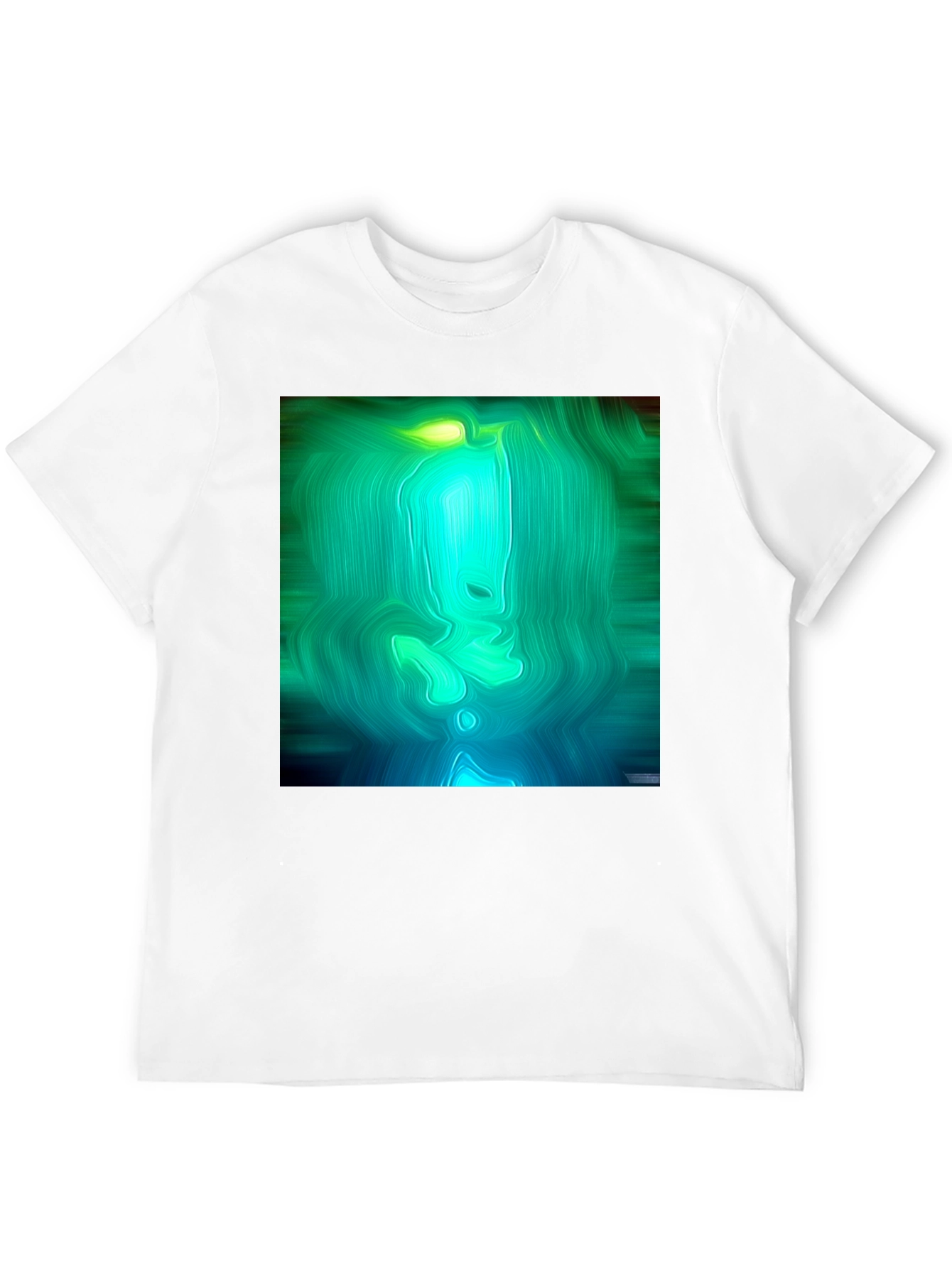 Abstract Green & Blue Graphic Tee