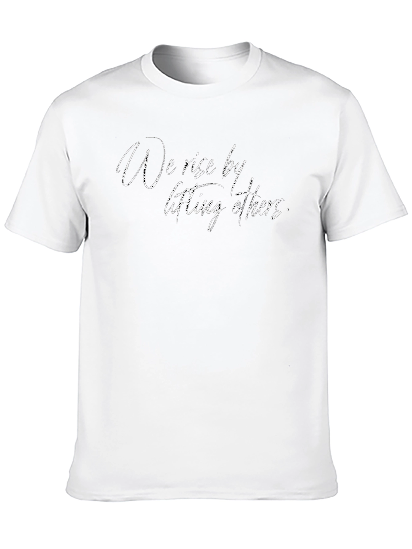 Inspirational We Rise Black T-Shirt