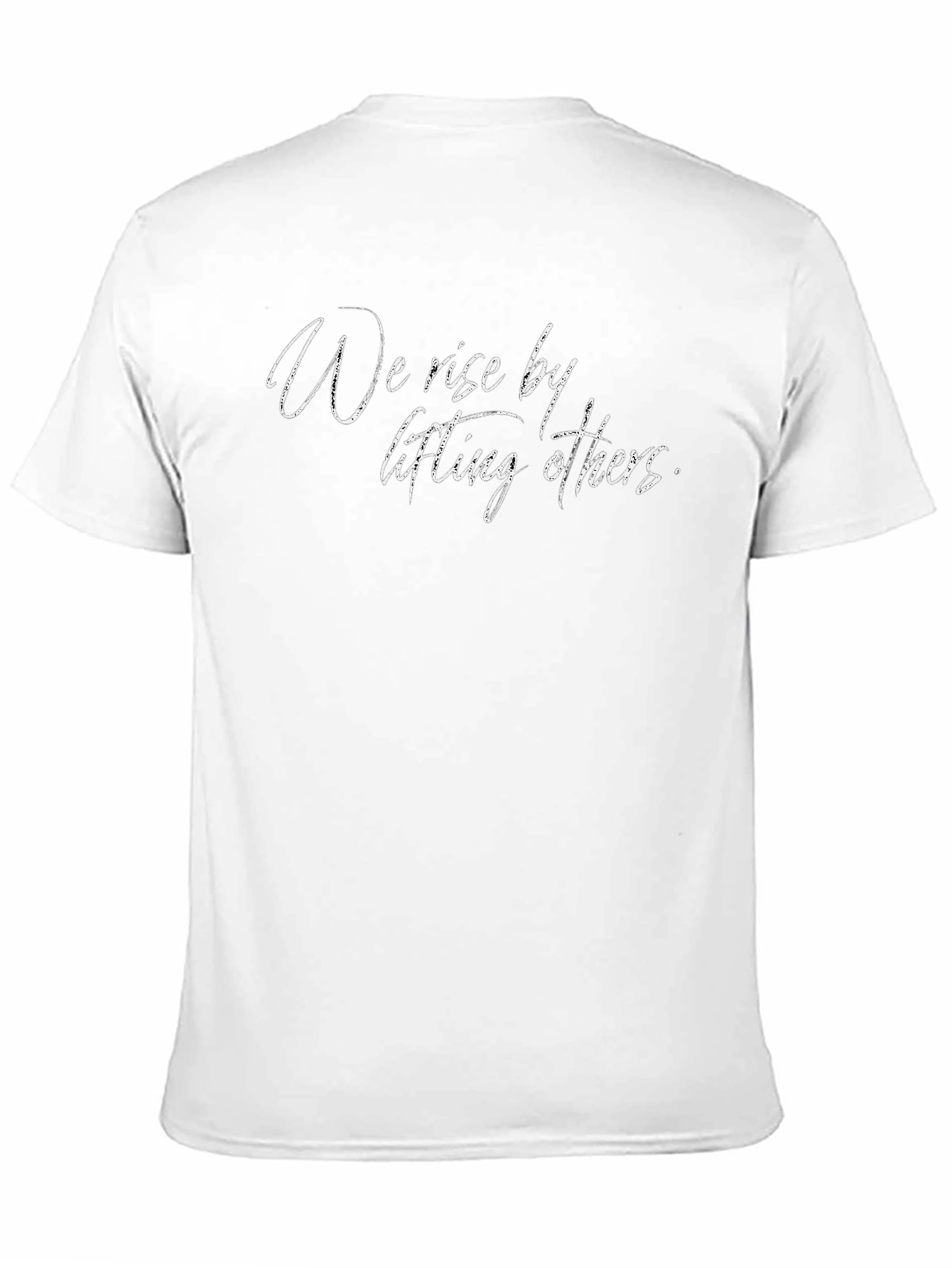 Inspirational We Rise Black T-Shirt
