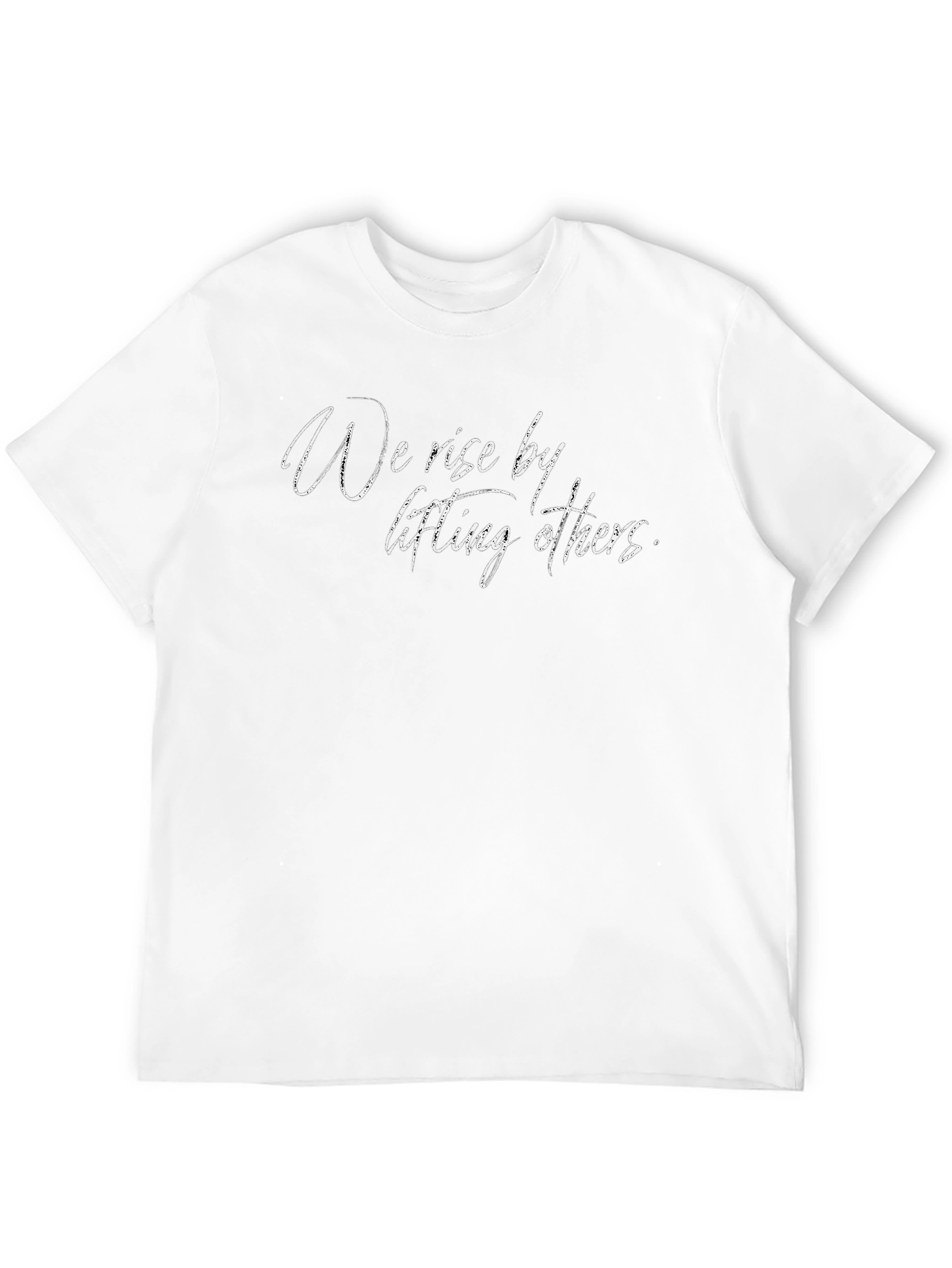Inspirational We Rise Black T-Shirt