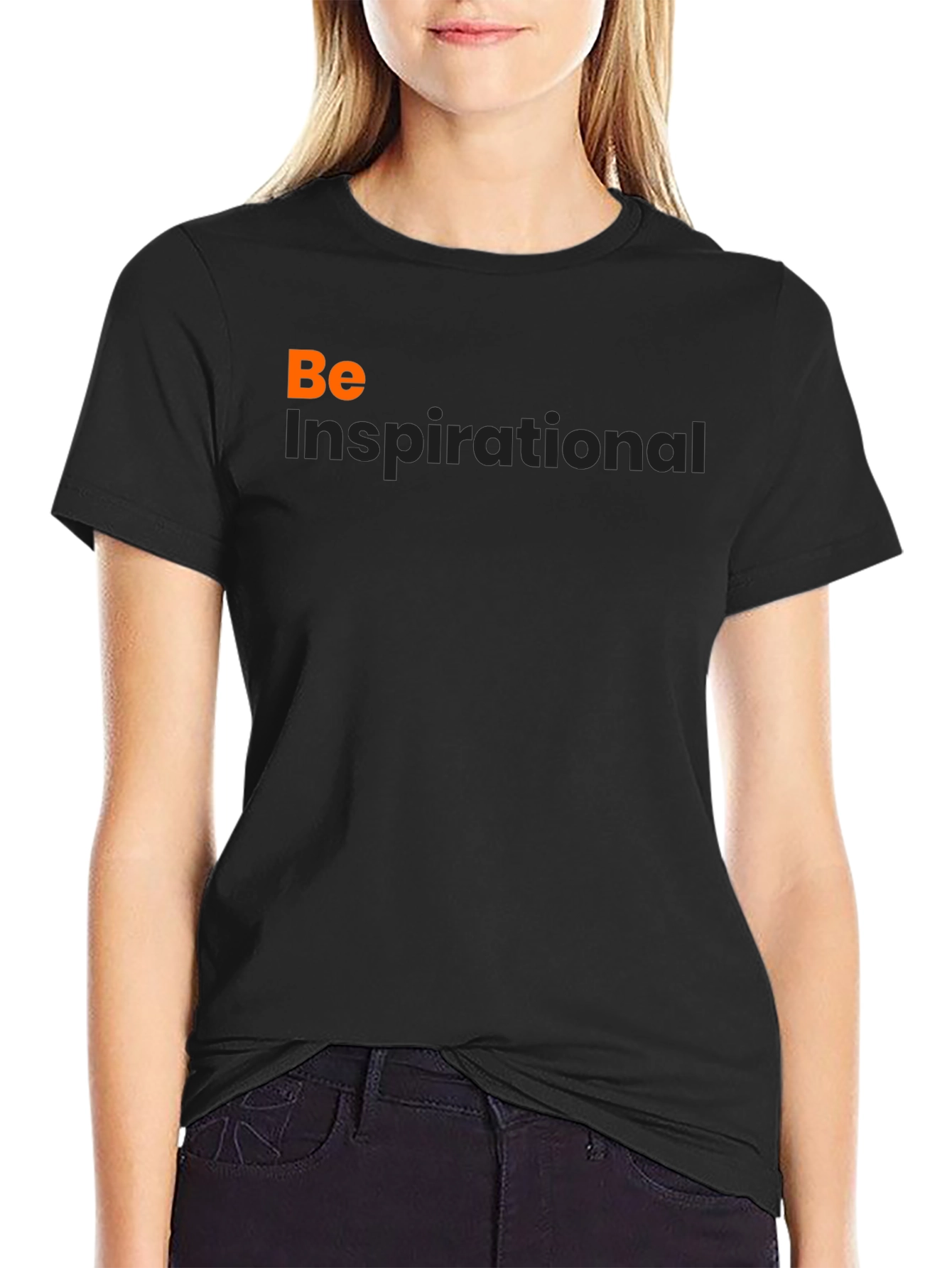 Be Inspirational Graphic Black T-Shirt