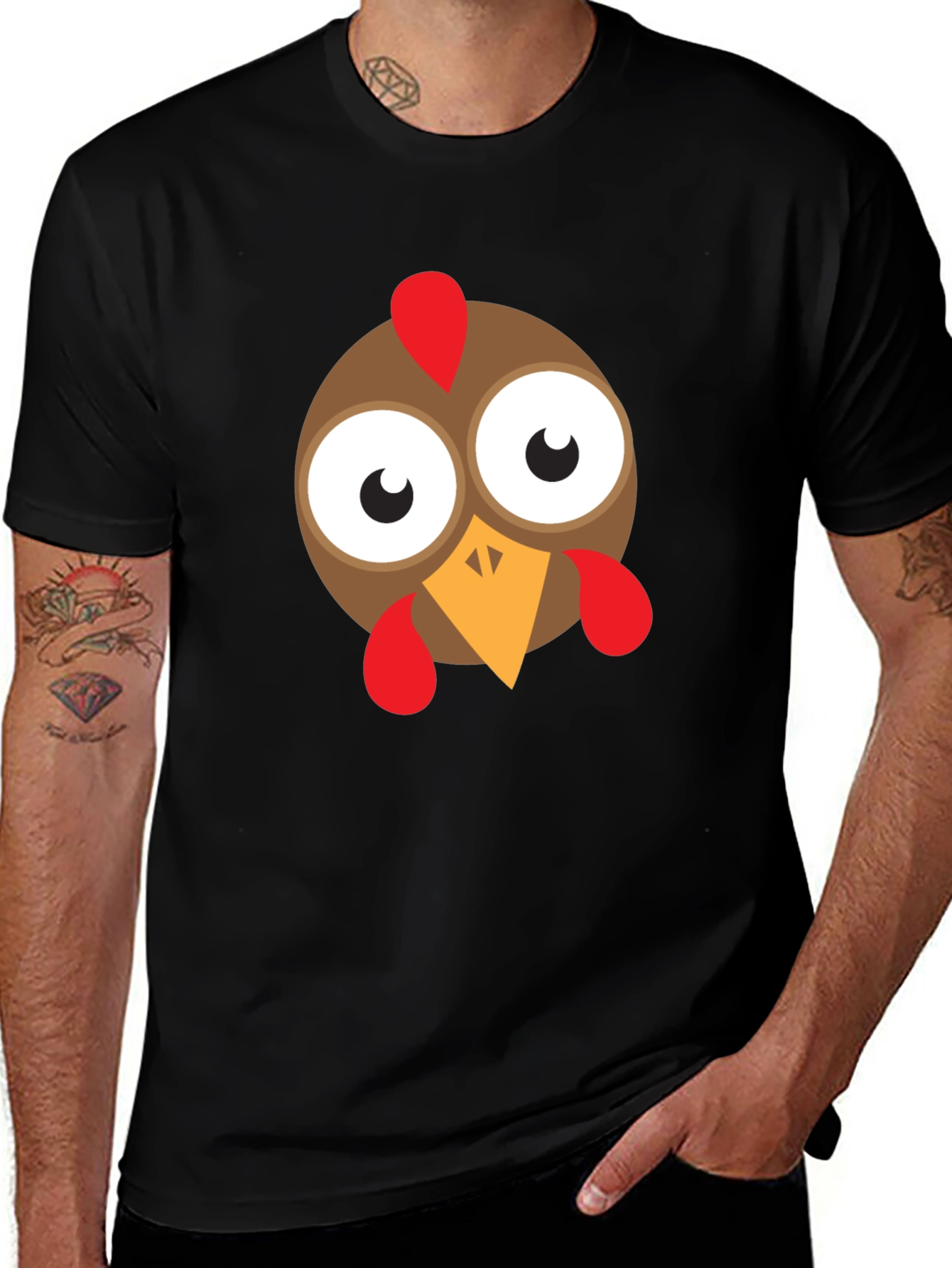 Funny Cartoon Turkey Thanksgiving T-Shirt