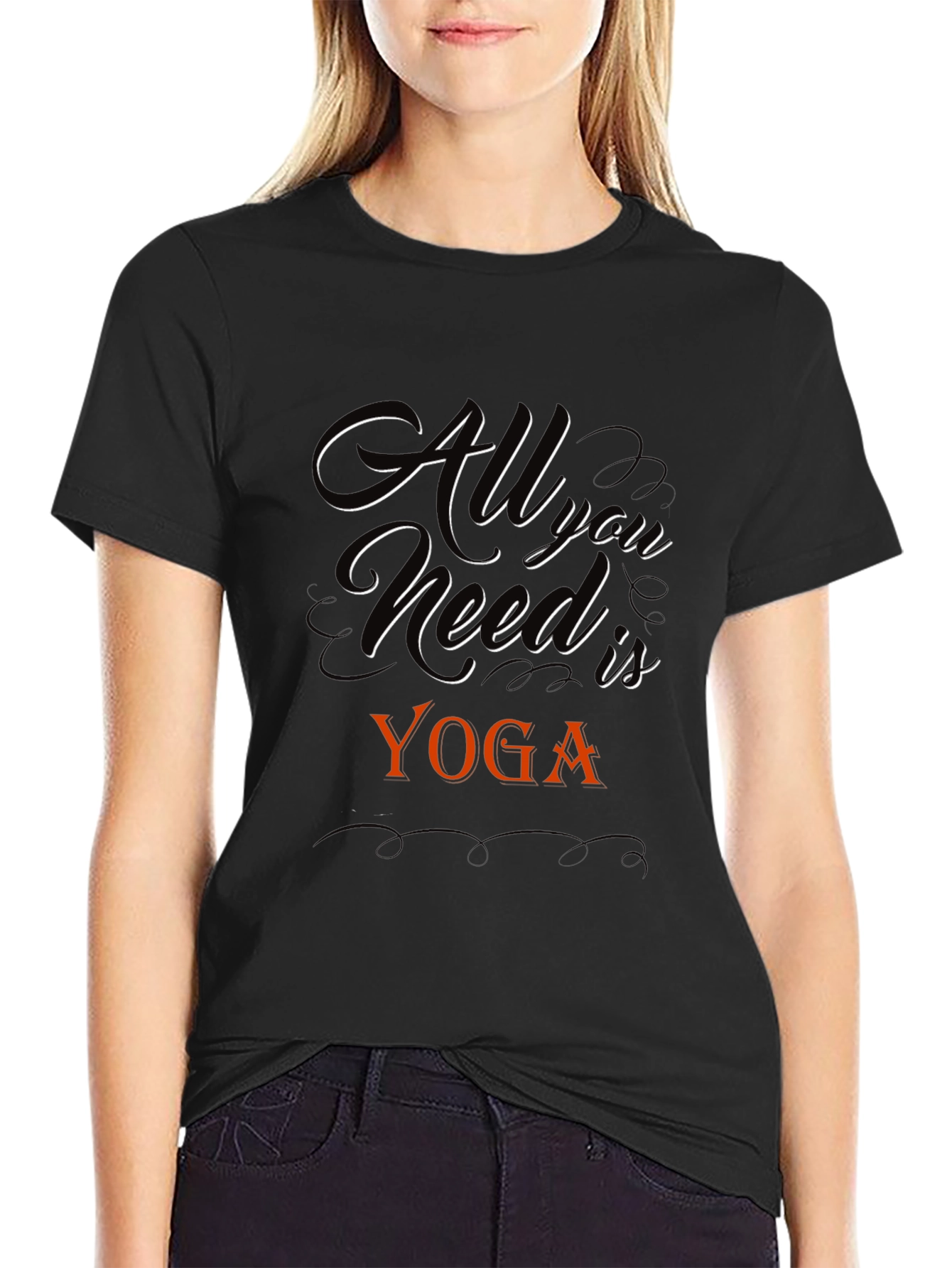 All You Need Is Yoga Black T-Shirt