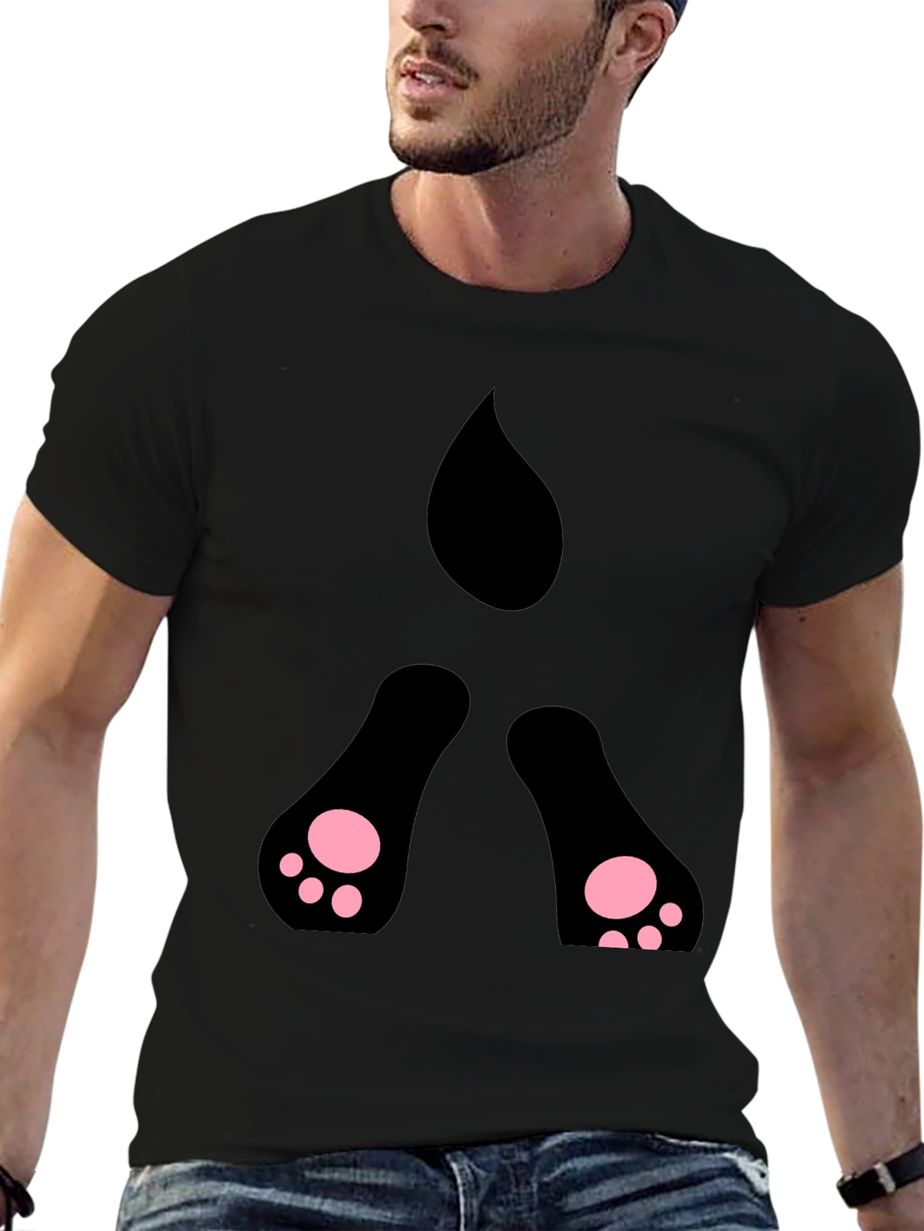 Black Cat Peekaboo T-Shirt