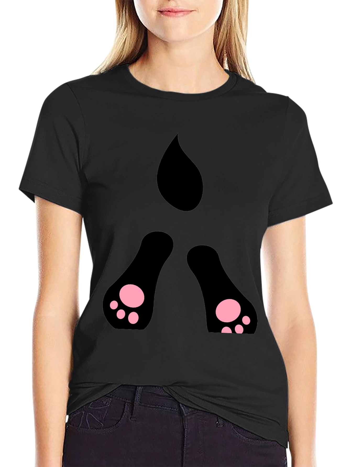 Black Cat Peekaboo T-Shirt