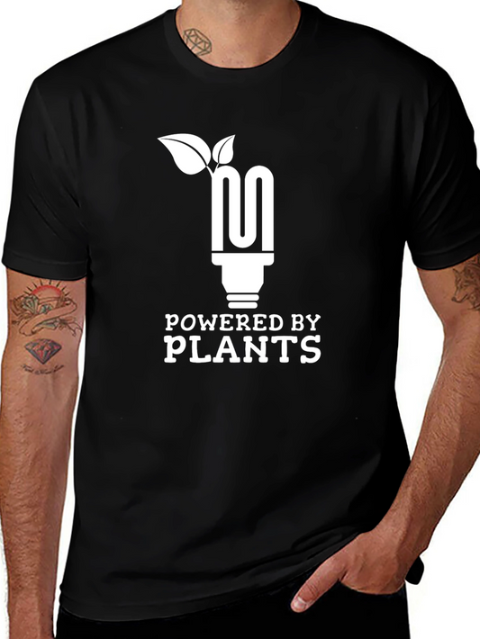 Powered by Plants Graphic Tee - Eco-Friendly T-Shirt