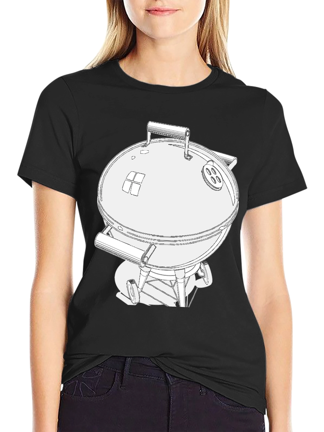 BBQ Grill Graphic Tee - Charcoal Smoker T-Shirt