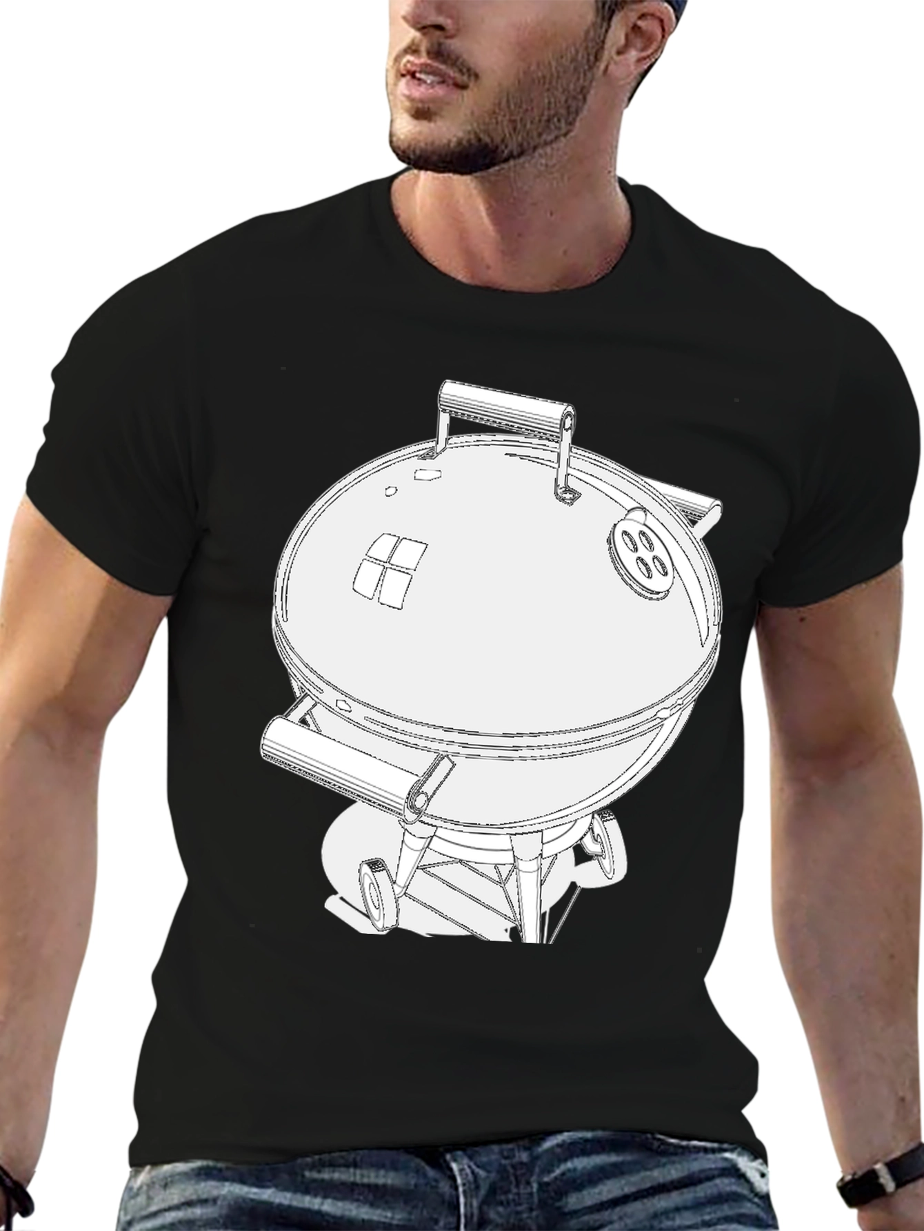 BBQ Grill Graphic Tee - Charcoal Smoker T-Shirt